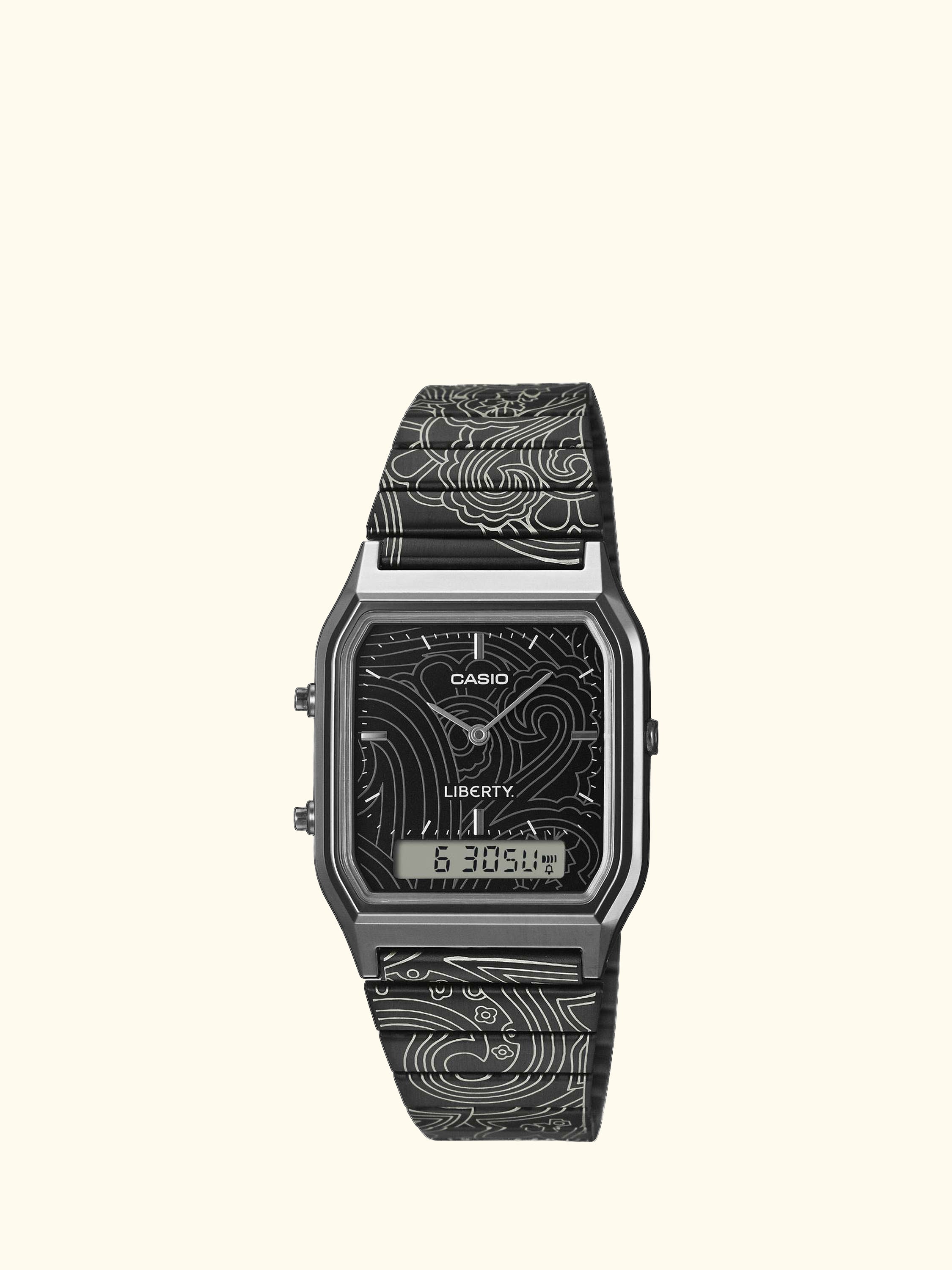 x Liberty AQ-230EBLT Unisex Rectangular Watch, Black
