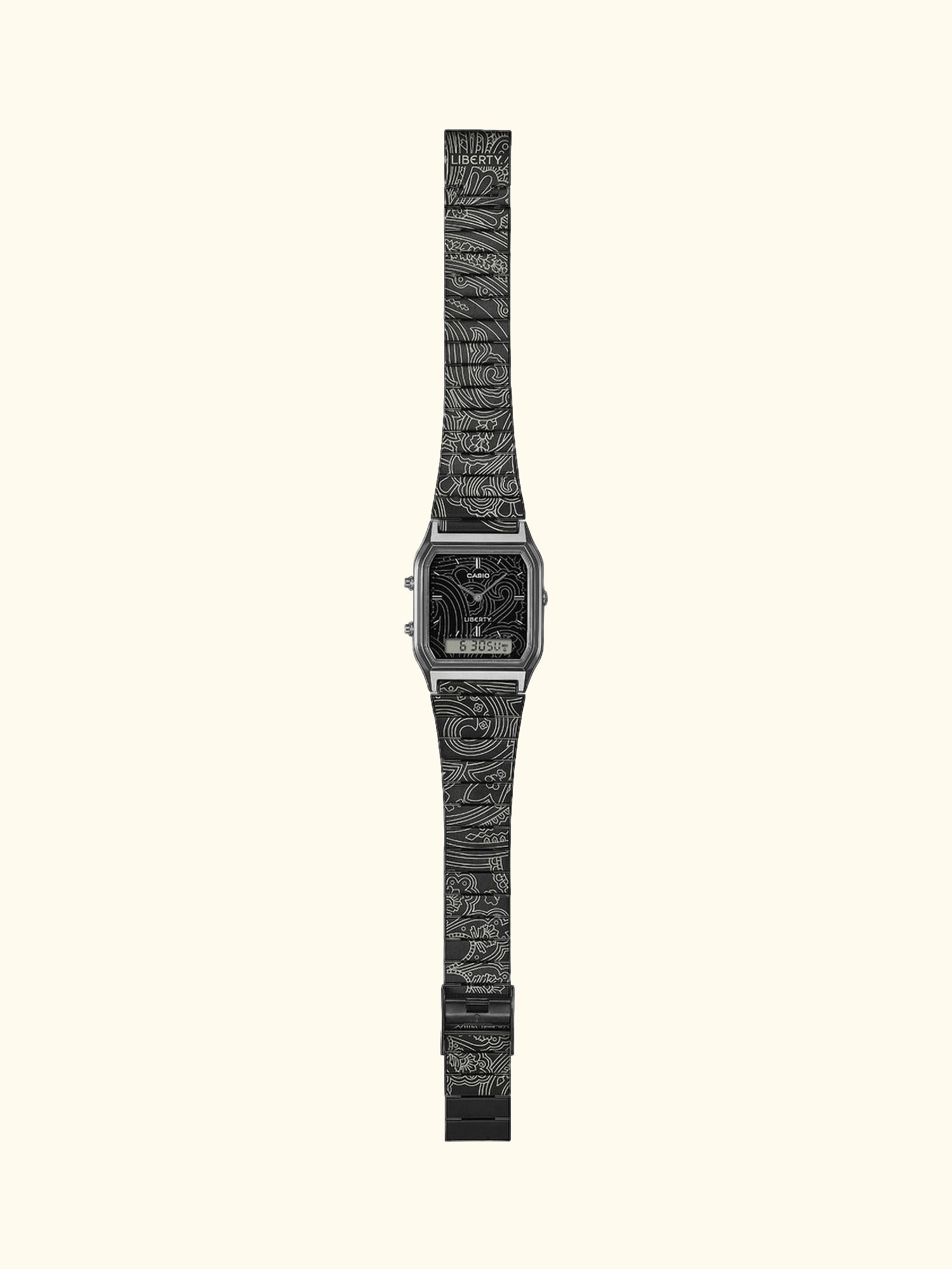 x Liberty AQ-230EBLT Unisex Rectangular Watch, Black