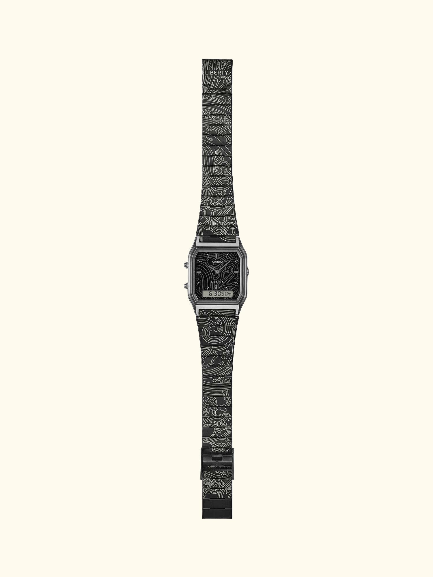 x Liberty AQ-230EBLT Unisex Rectangular Watch, Black
