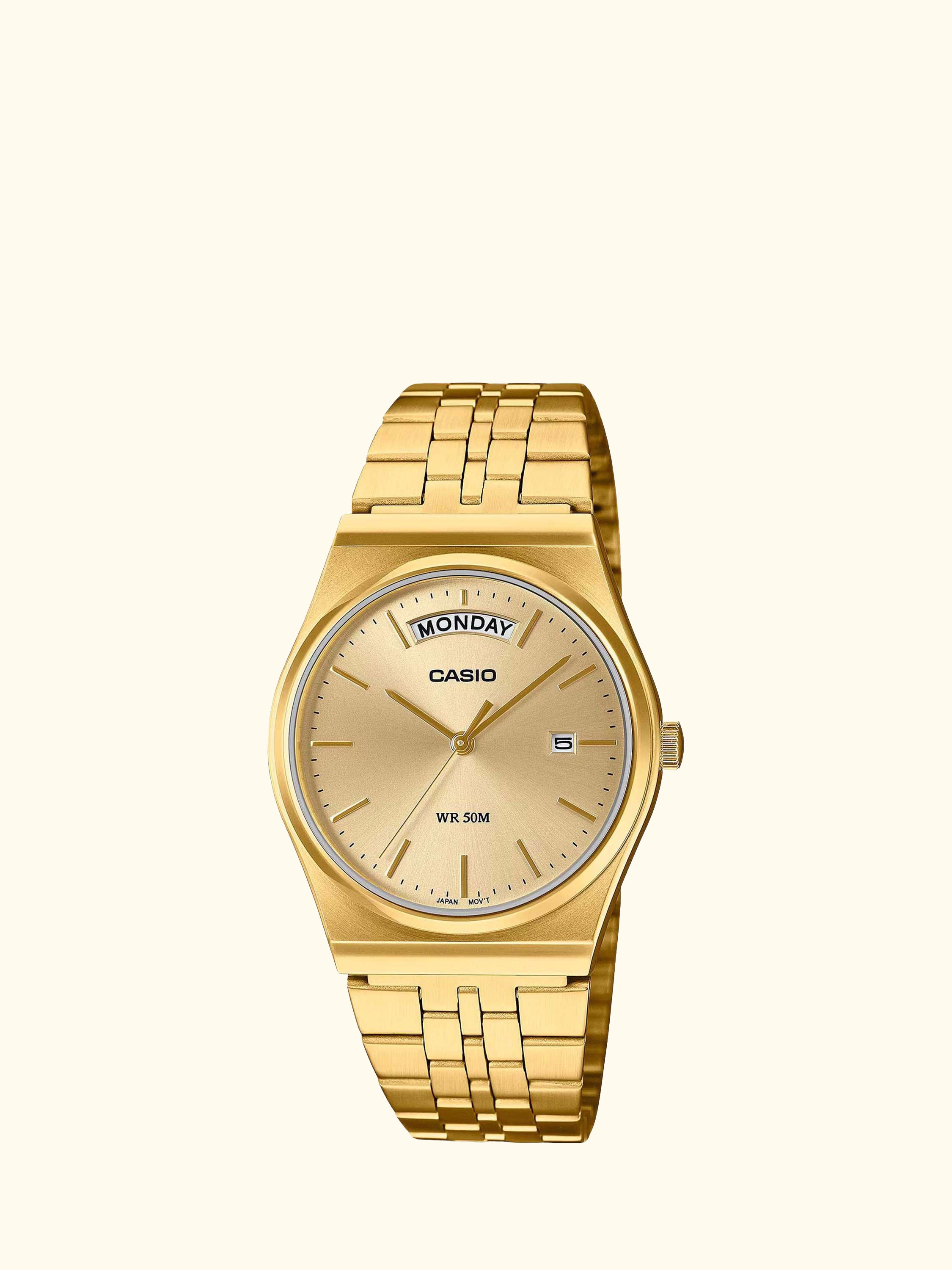 B146G-9AVEF Unisex MTP Bracelet Strap Watch, Gold