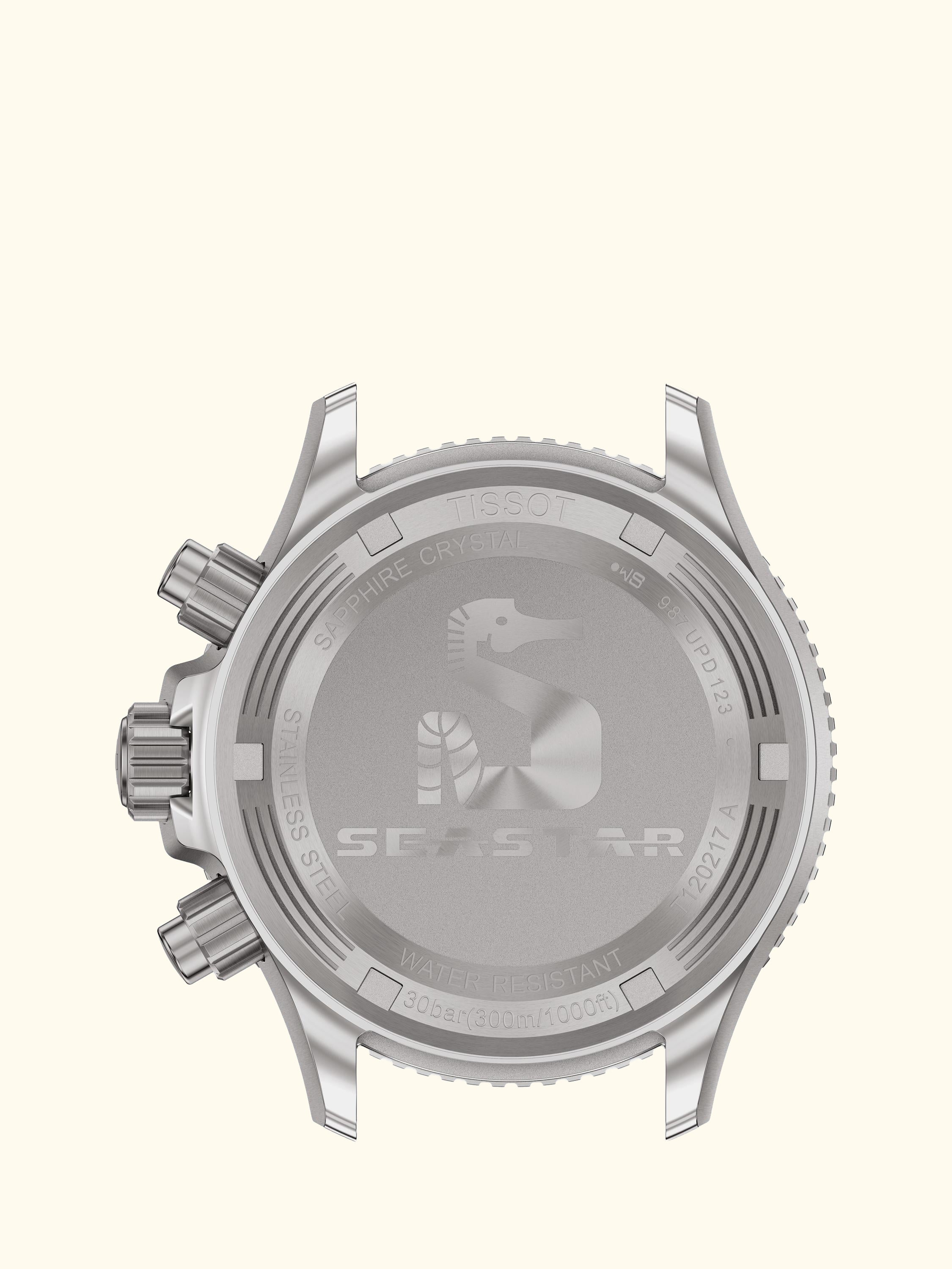 T1202171106100 Seastar Unisex Quartz Chronograph Bracelet Strap Watch, Grey/Silver