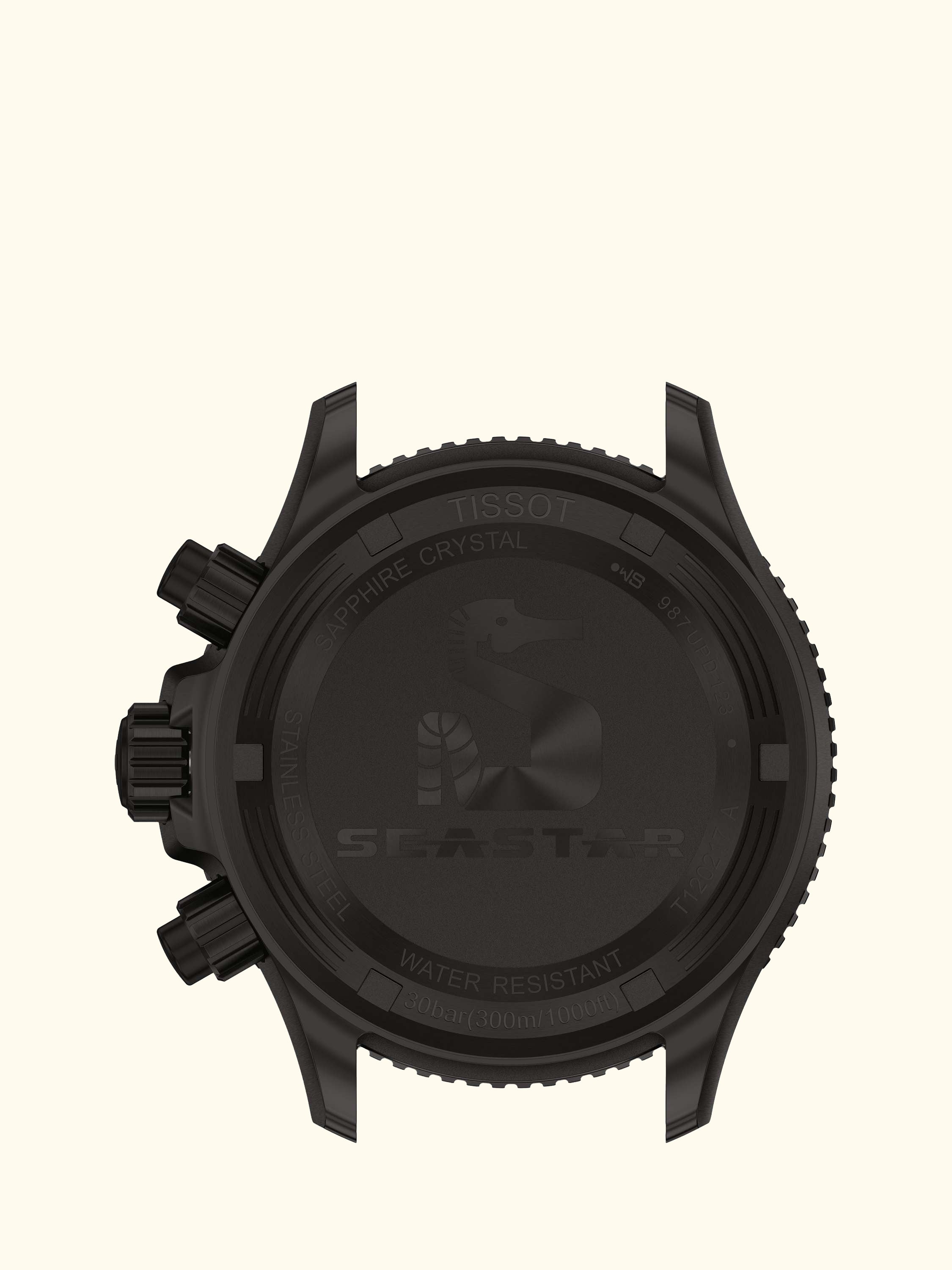 T1202173306100 Seastar Unisex Quartz Chronograph Bracelet Strap Watch, Black