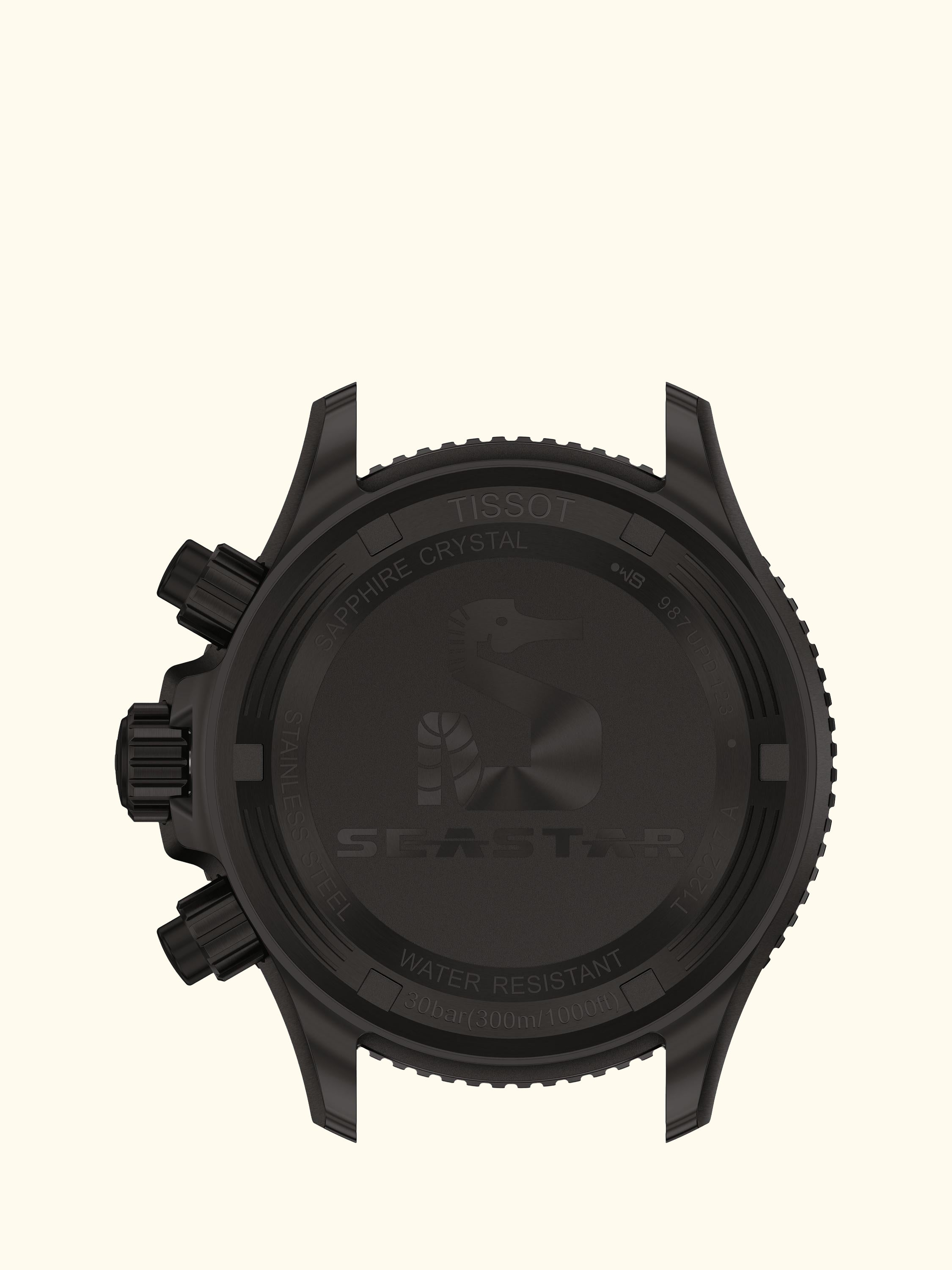 T1202173306100 Seastar Unisex Quartz Chronograph Bracelet Strap Watch, Black