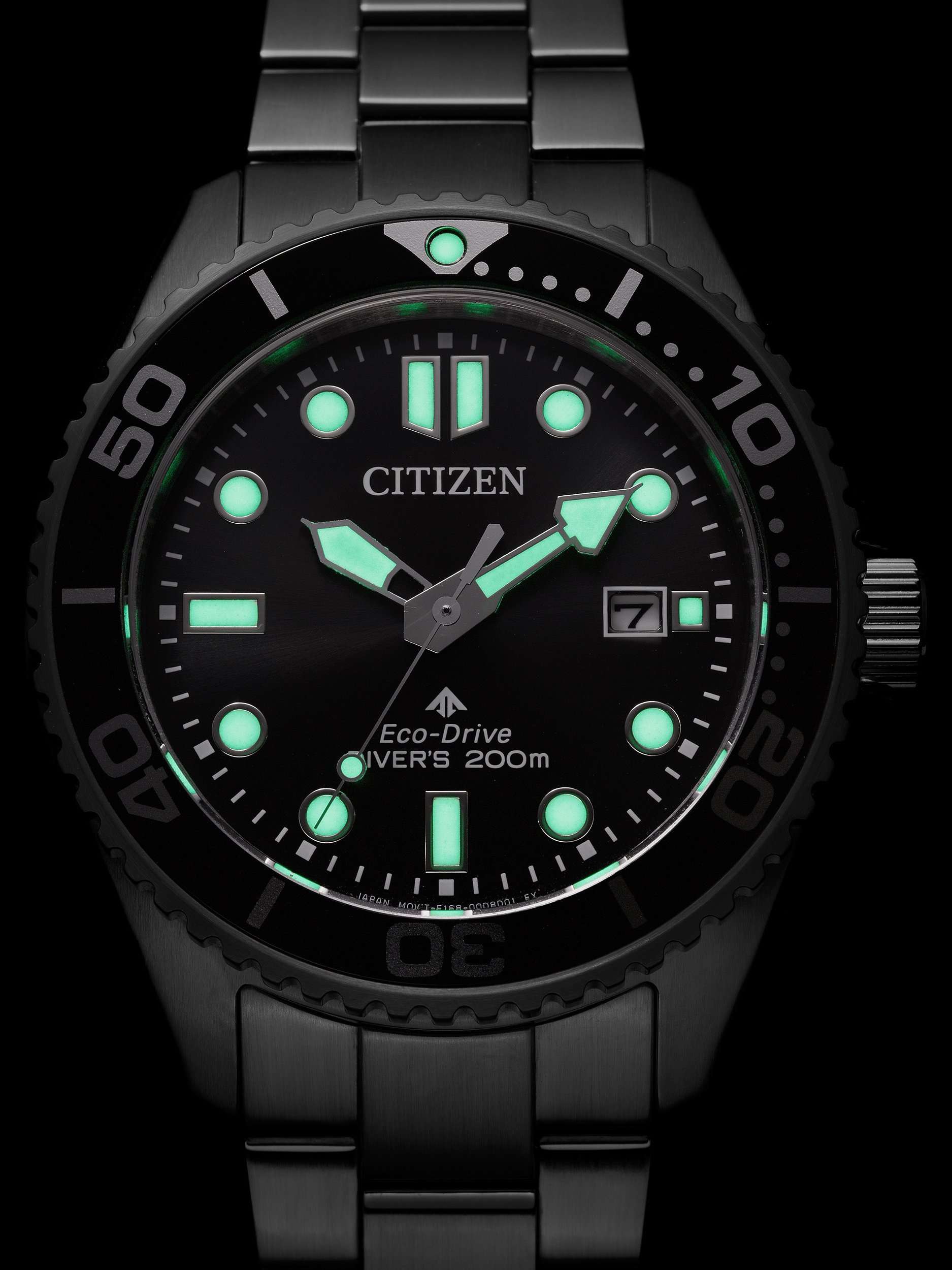 BN0261-51E Men's PROMASTER Diving Bracelet Strap Watch, Black