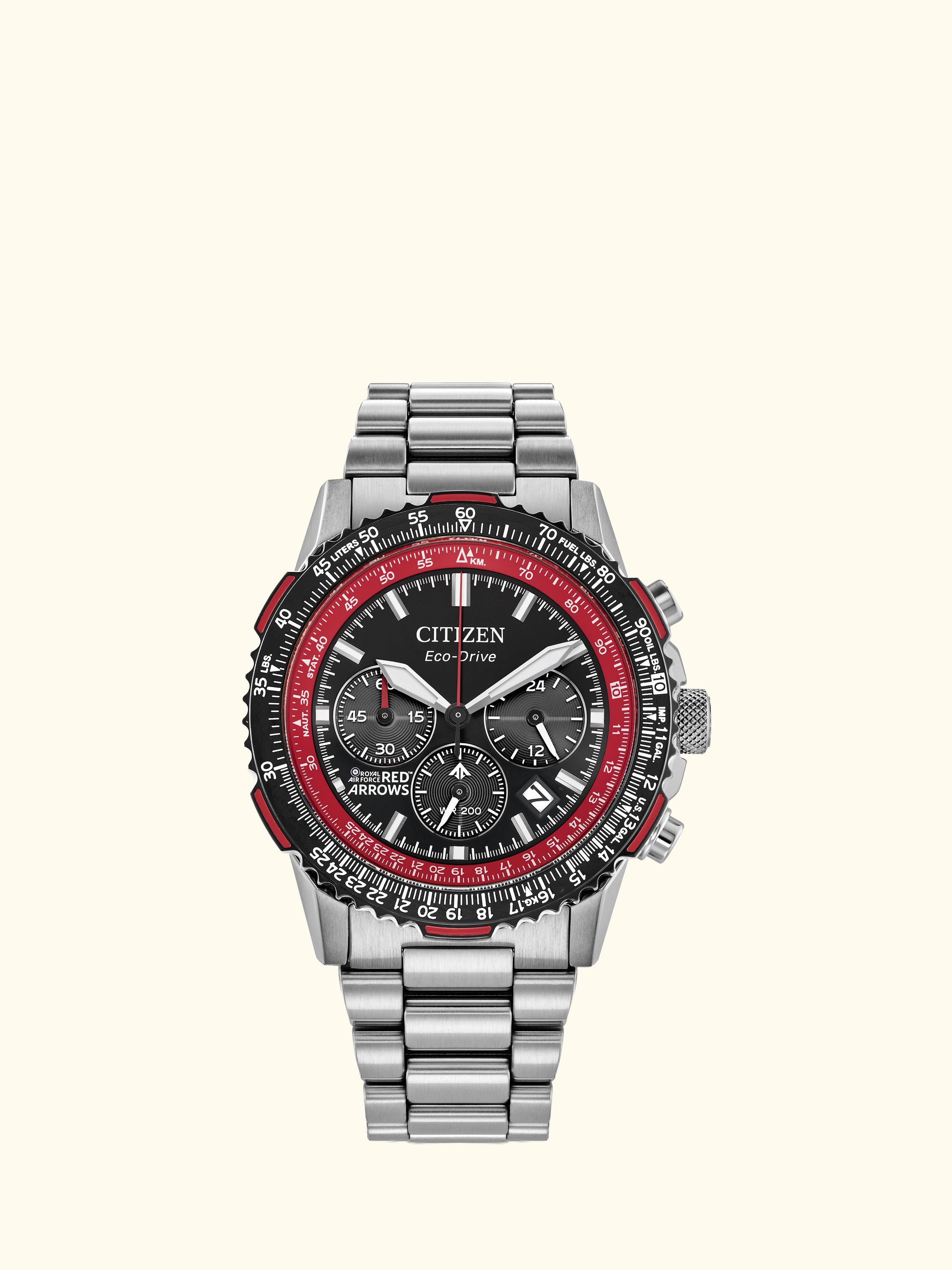 CA4666-56E Men's Red Arrows Bracelet Strap Watch, Black