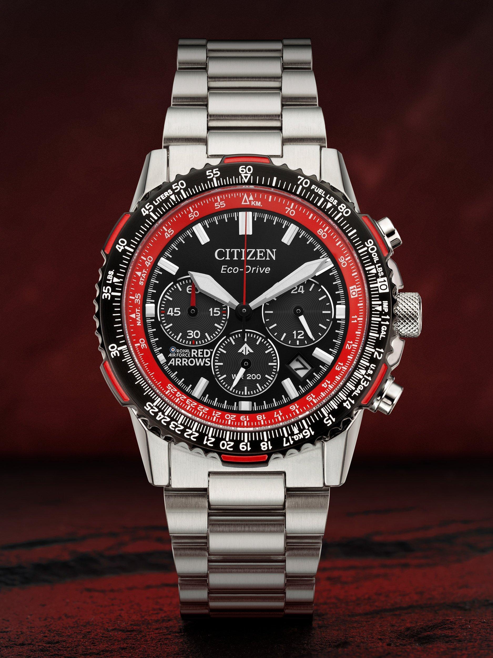 CA4666-56E Men's Red Arrows Bracelet Strap Watch, Black