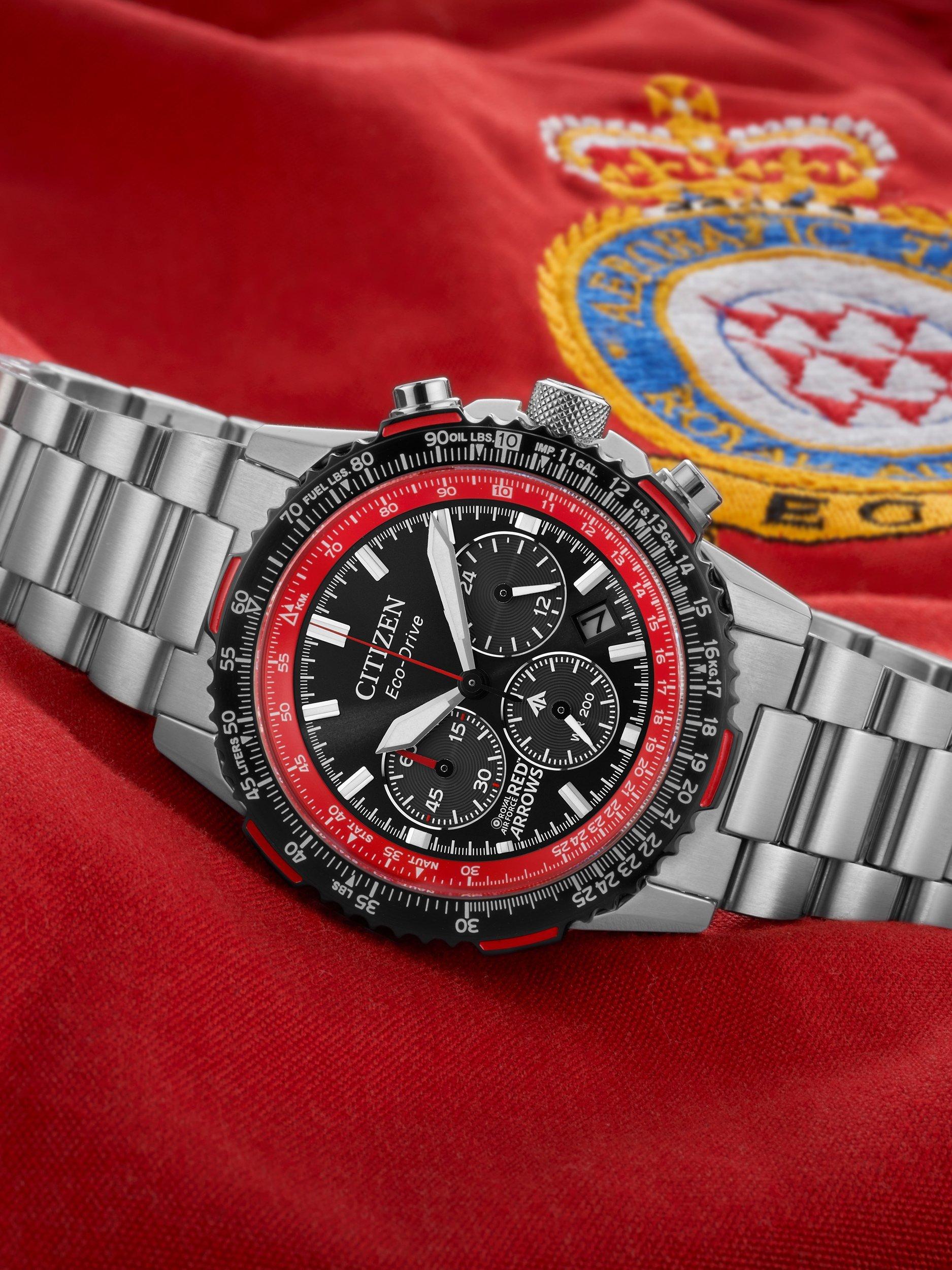 CA4666-56E Men's Red Arrows Bracelet Strap Watch, Black