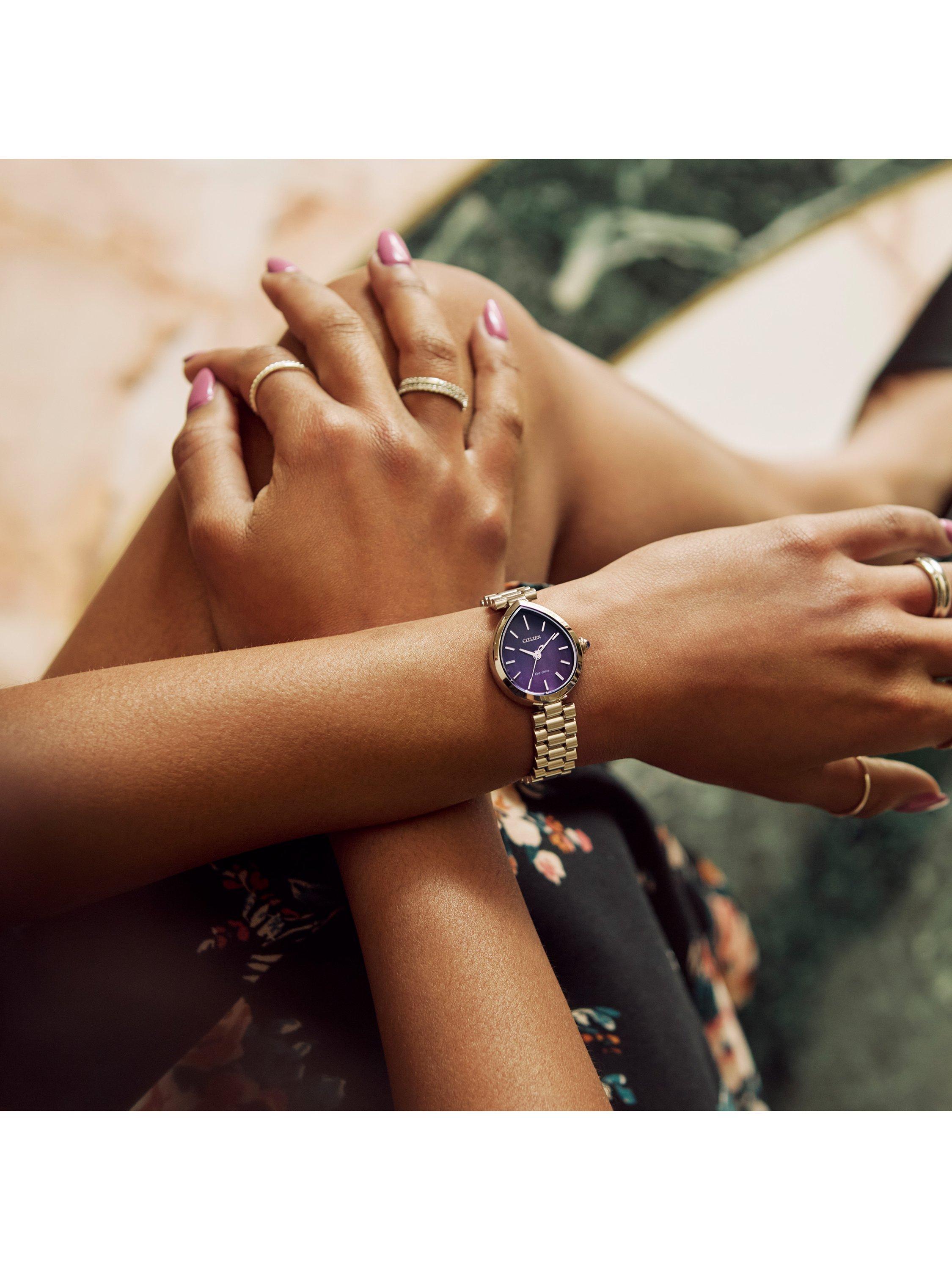 EM1200-55X Women's Rainell Bracelet Strap Watch, Purple