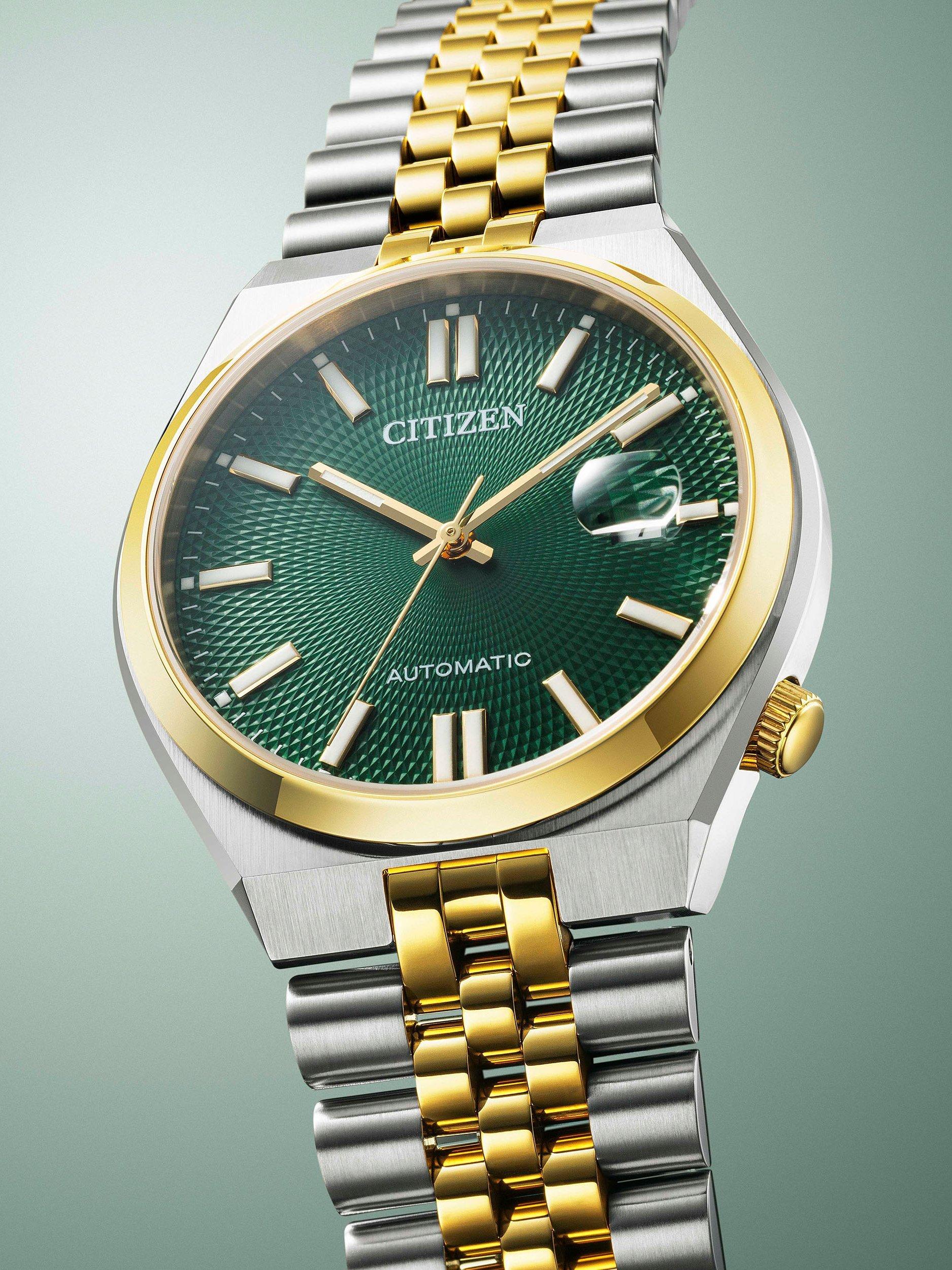 NK0024-54X Unisex TSUYOSA 60 Bracelet Strap Watch, Green