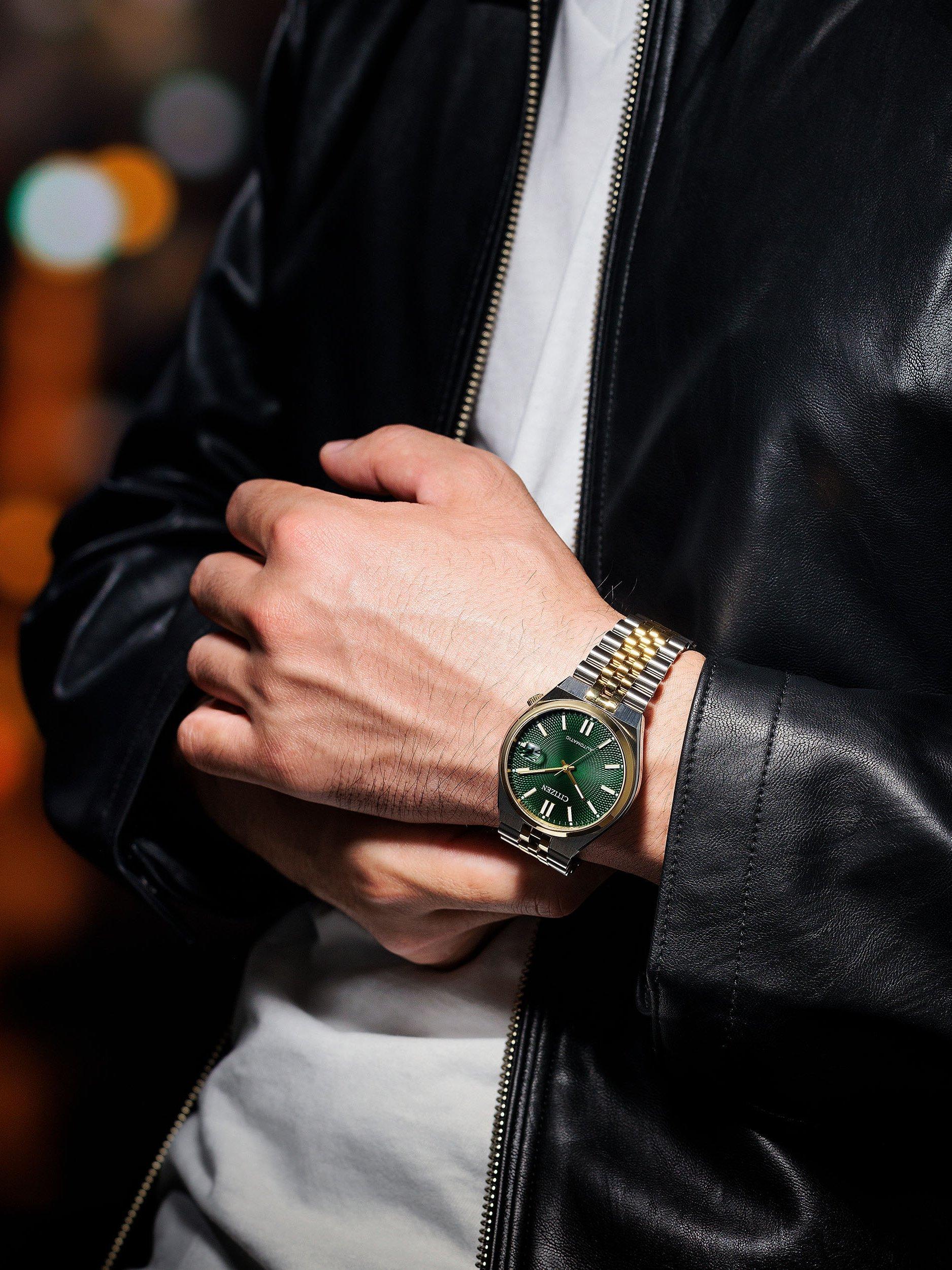 NK0024-54X Unisex TSUYOSA 60 Bracelet Strap Watch, Green
