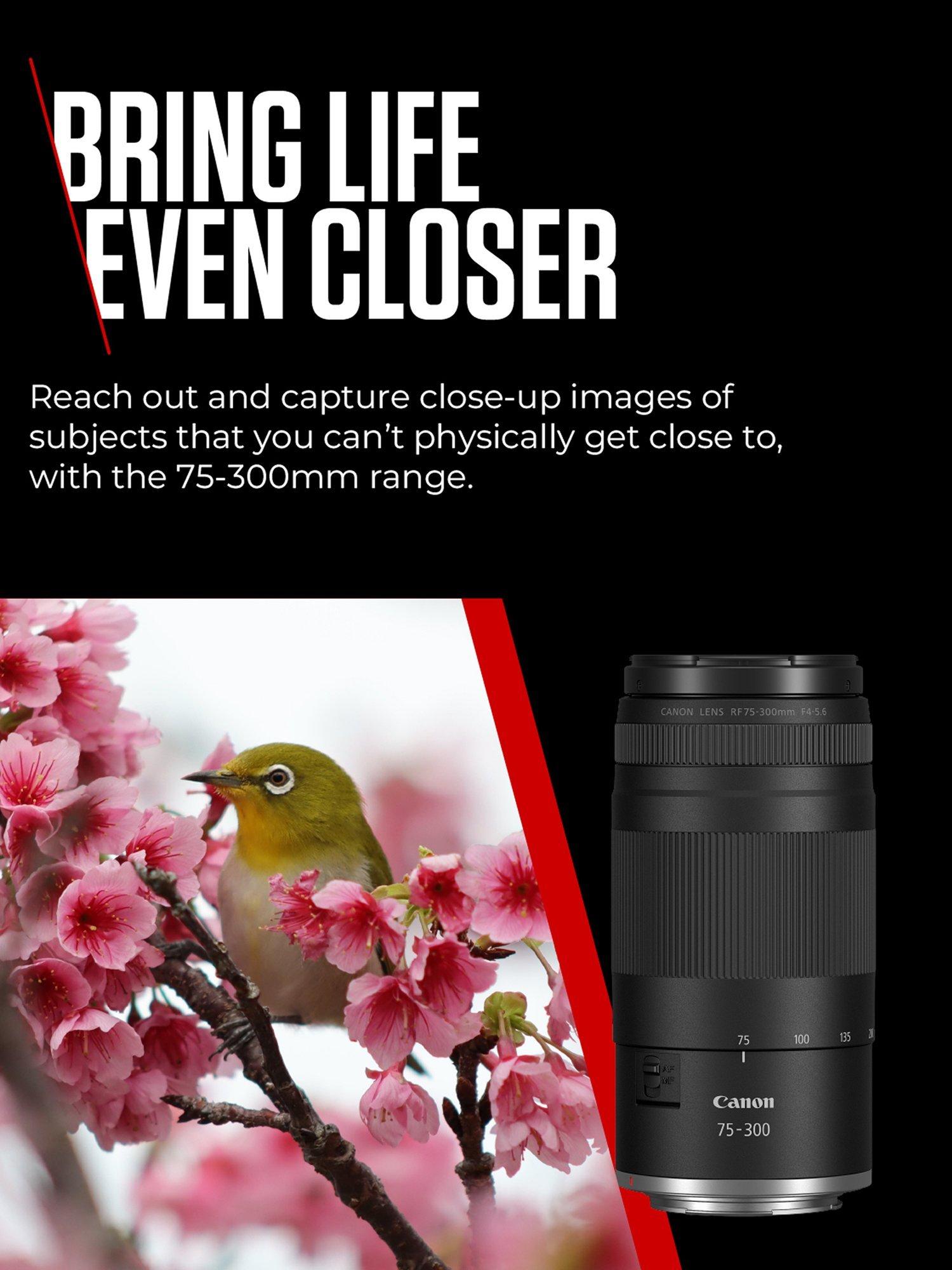 RF 75-300mm F4-5.6 Telephoto Zoom Lens, Black