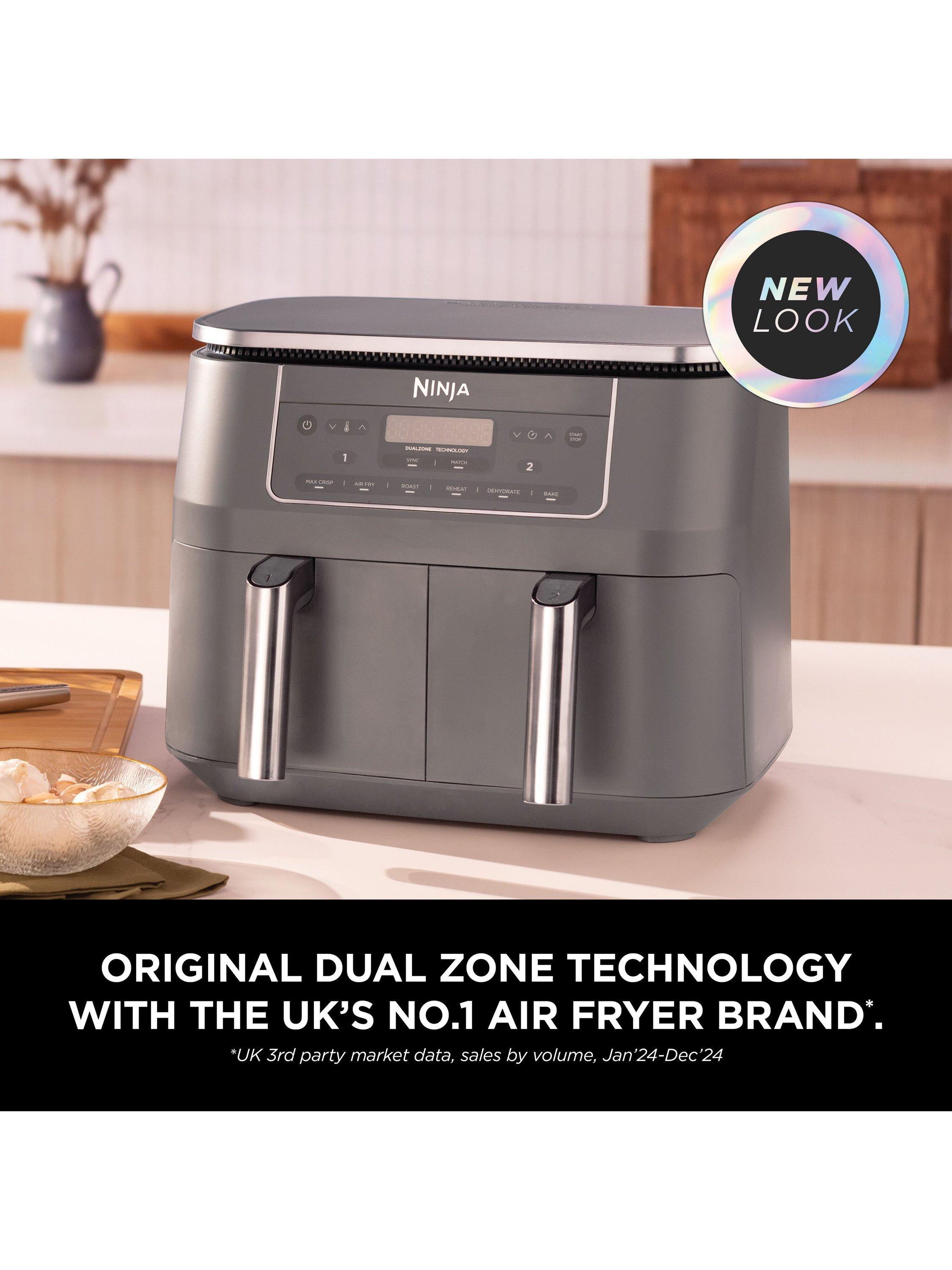 DZ300UK Dual Zone Air Fryer, 7.6L, Grey