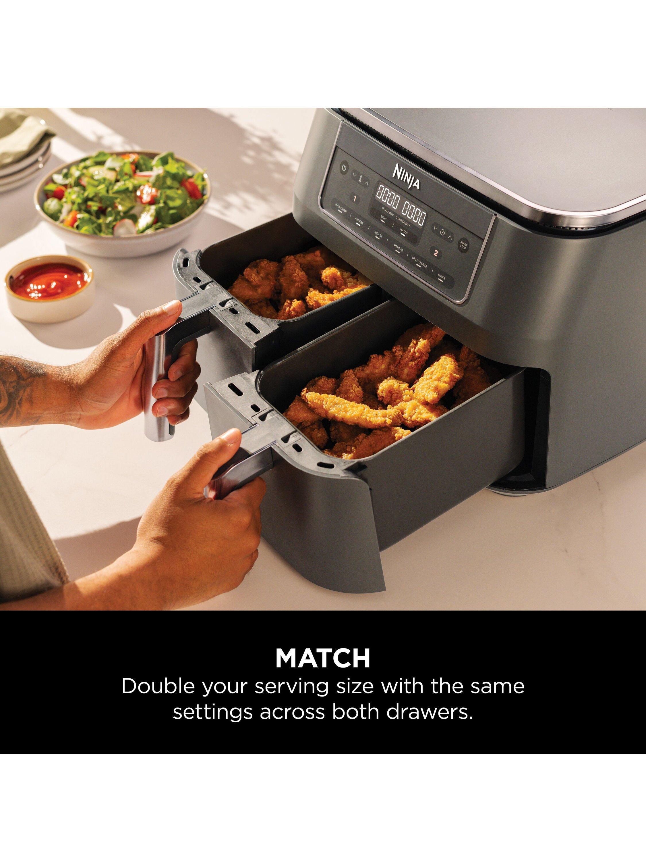 DZ300UK Dual Zone Air Fryer, 7.6L, Grey