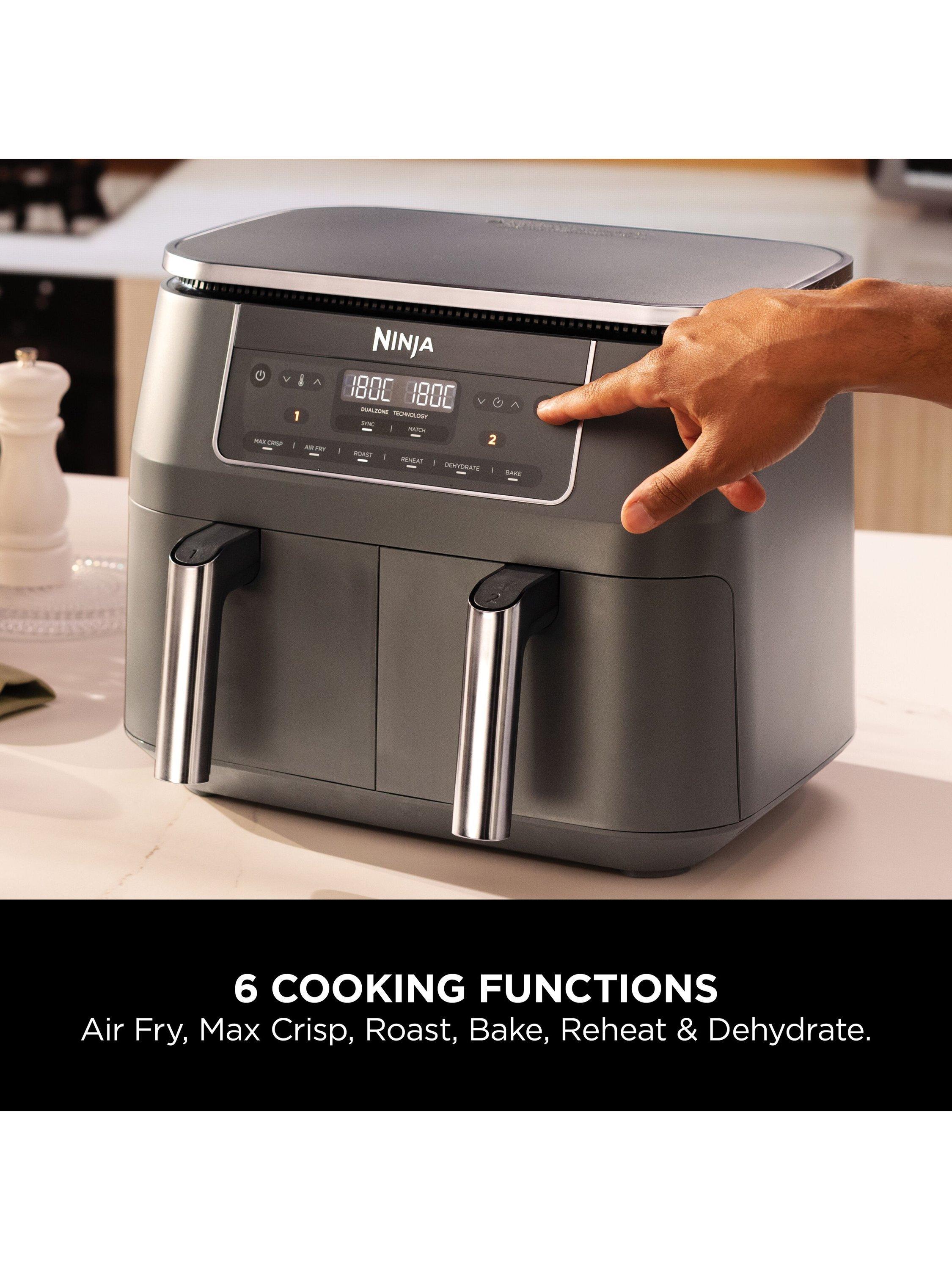 DZ300UK Dual Zone Air Fryer, 7.6L, Grey
