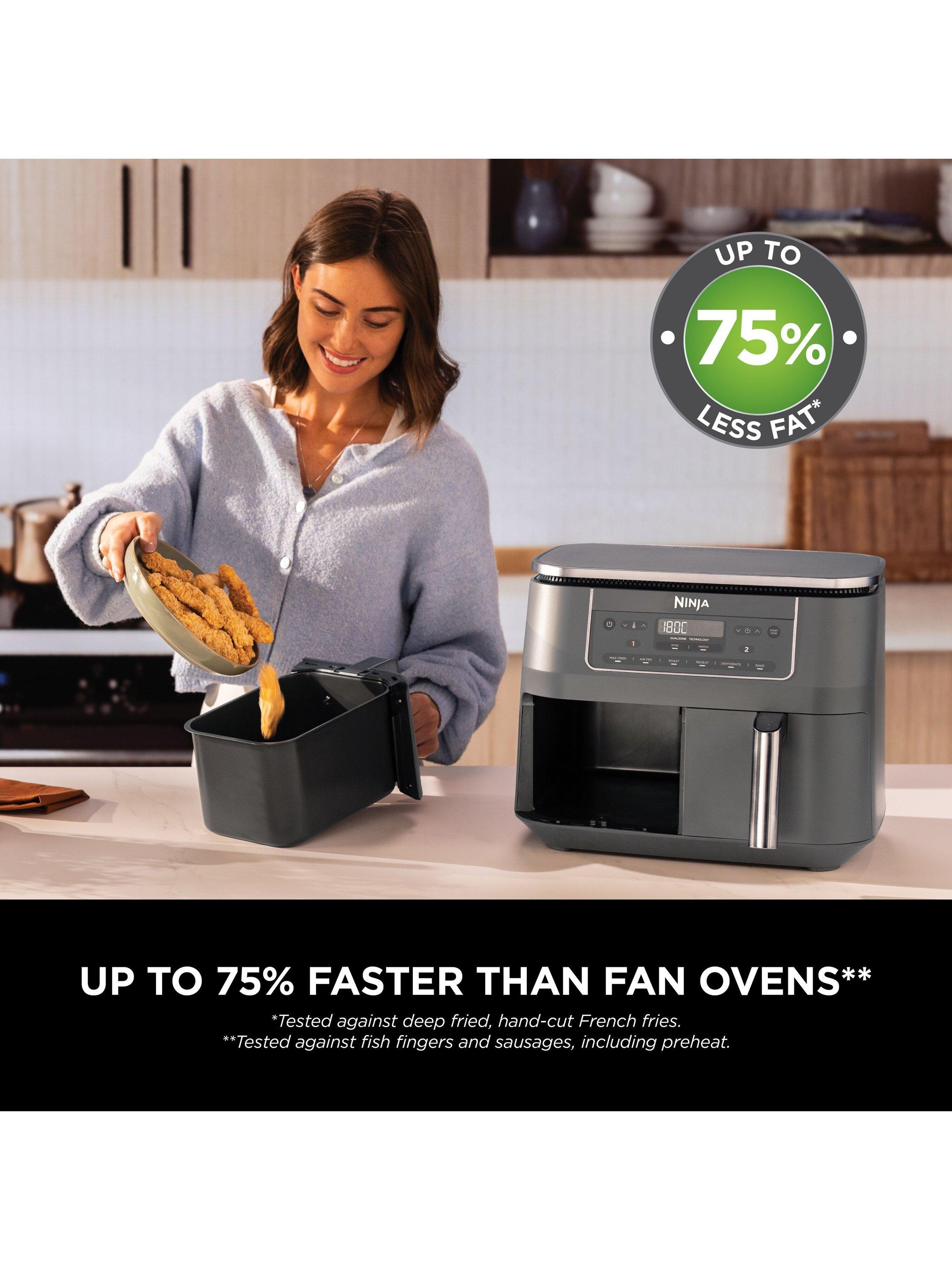 DZ300UK Dual Zone Air Fryer, 7.6L, Grey