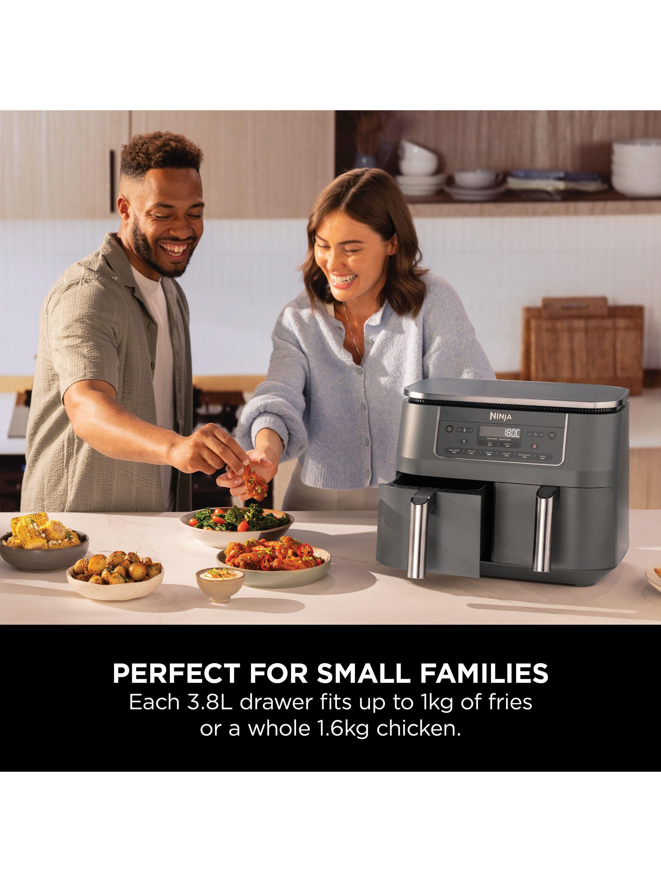 DZ300UK Dual Zone Air Fryer, 7.6L, Grey