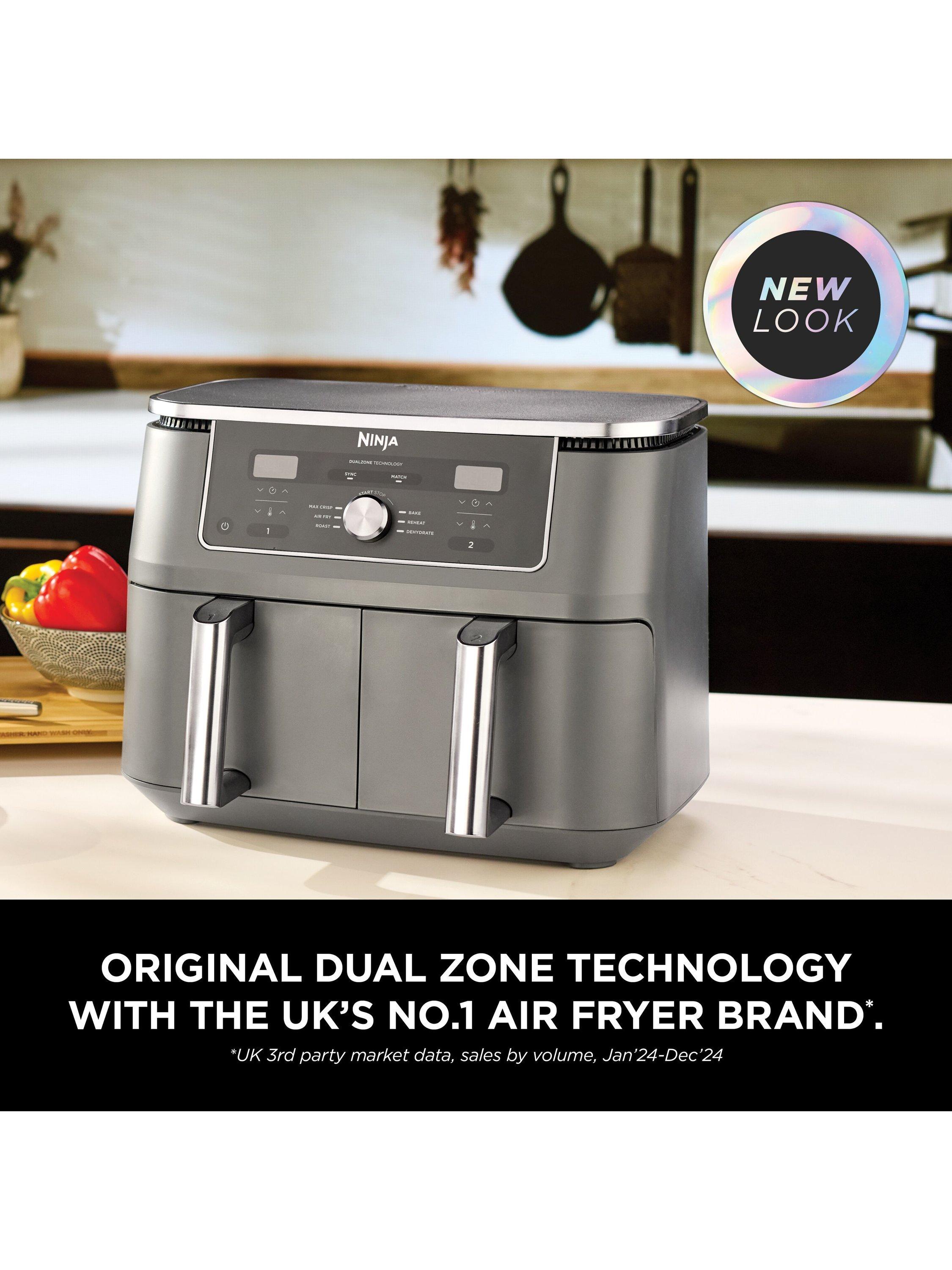 DZ400UK Dual Zone Air Fryer, 9.5L, Grey