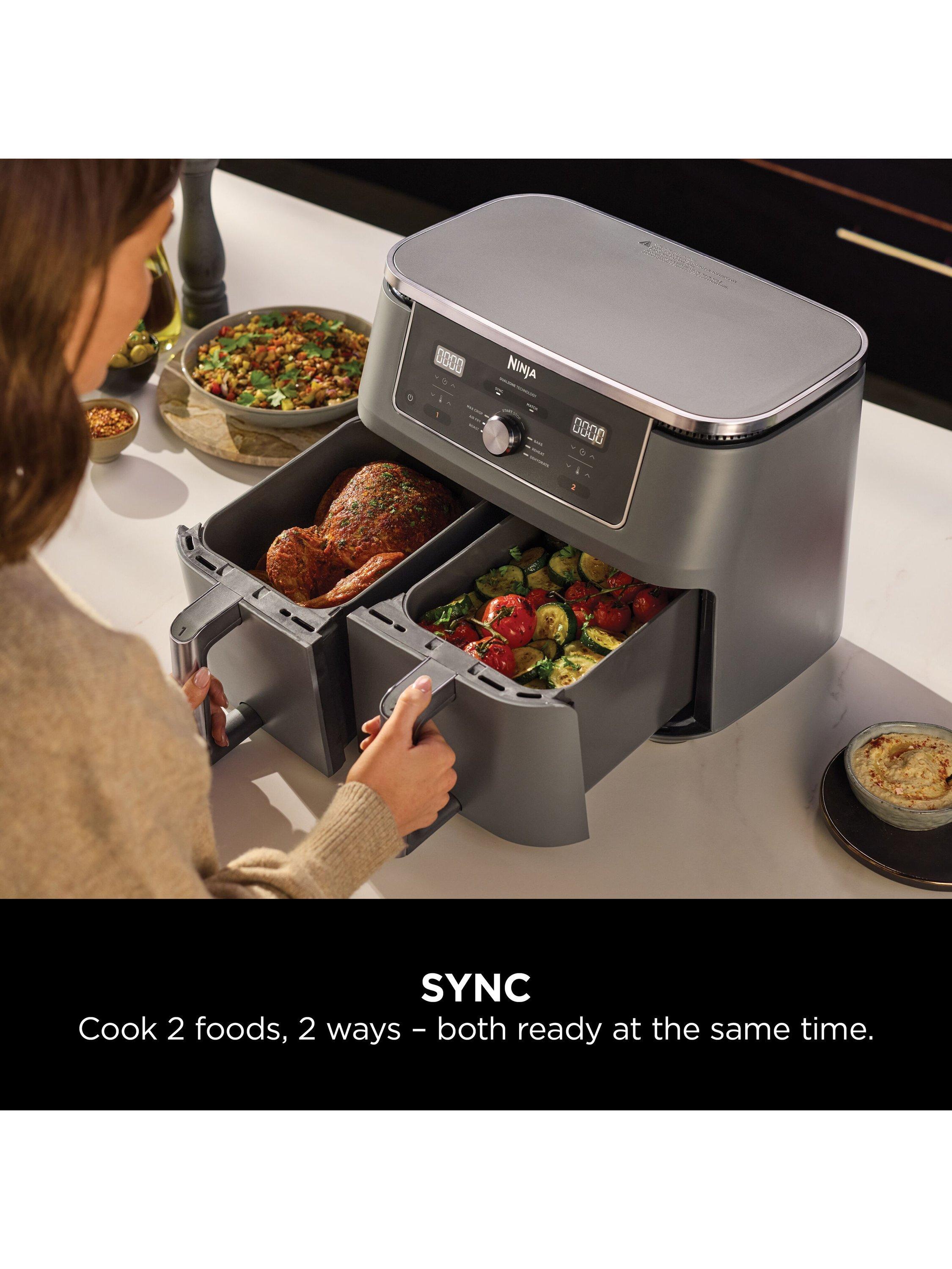DZ400UK Dual Zone Air Fryer, 9.5L, Grey