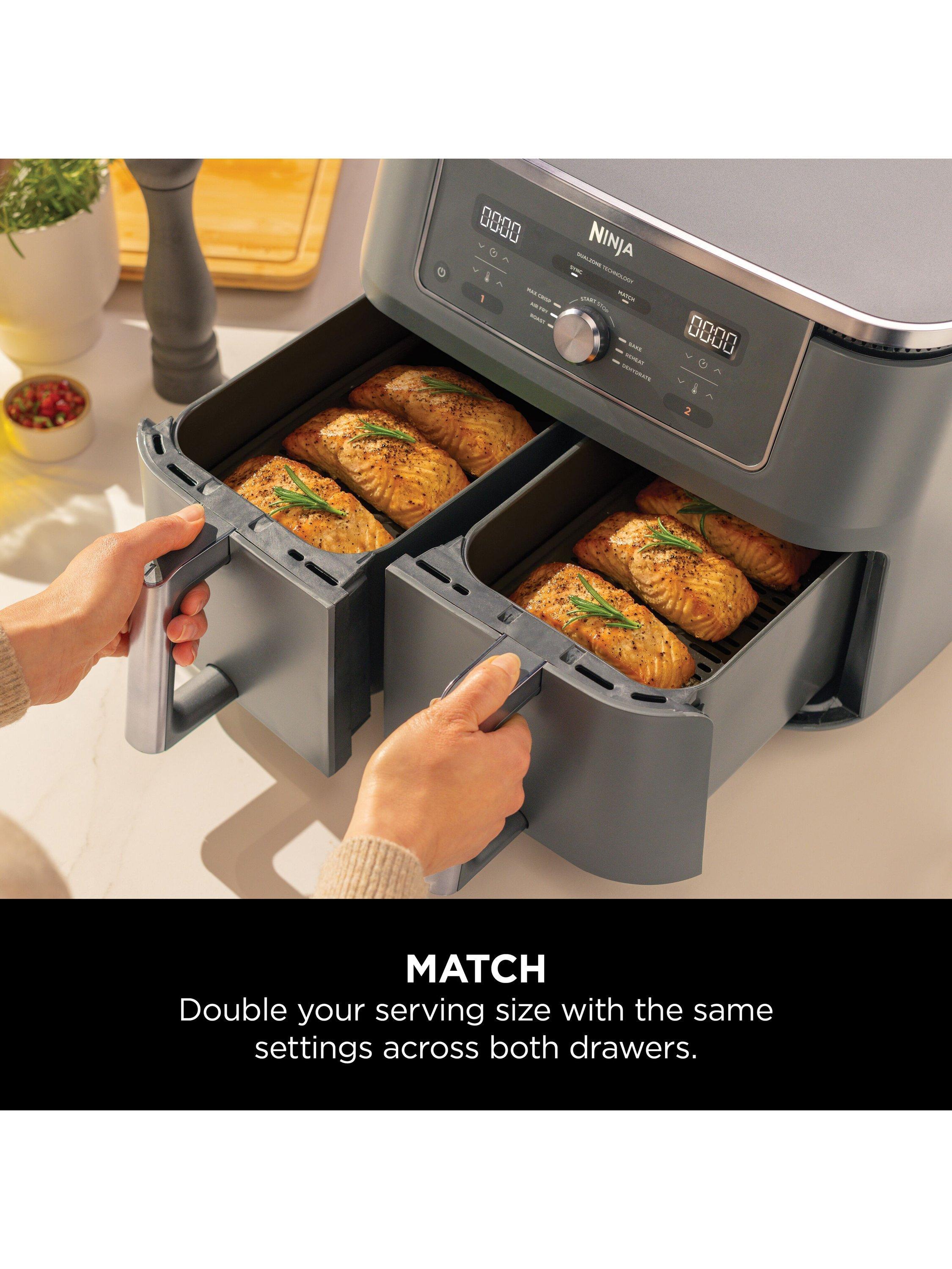 DZ400UK Dual Zone Air Fryer, 9.5L, Grey