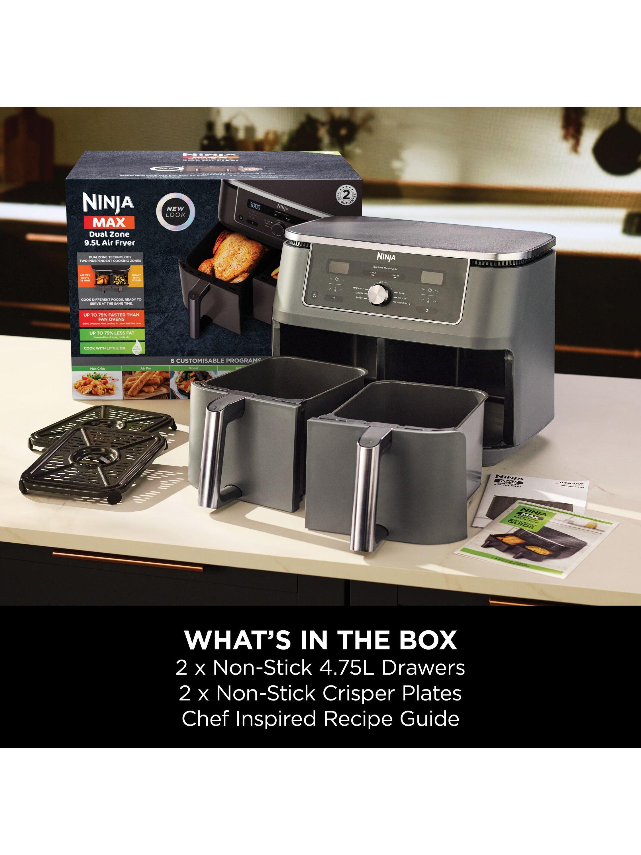 DZ400UK Dual Zone Air Fryer, 9.5L, Grey