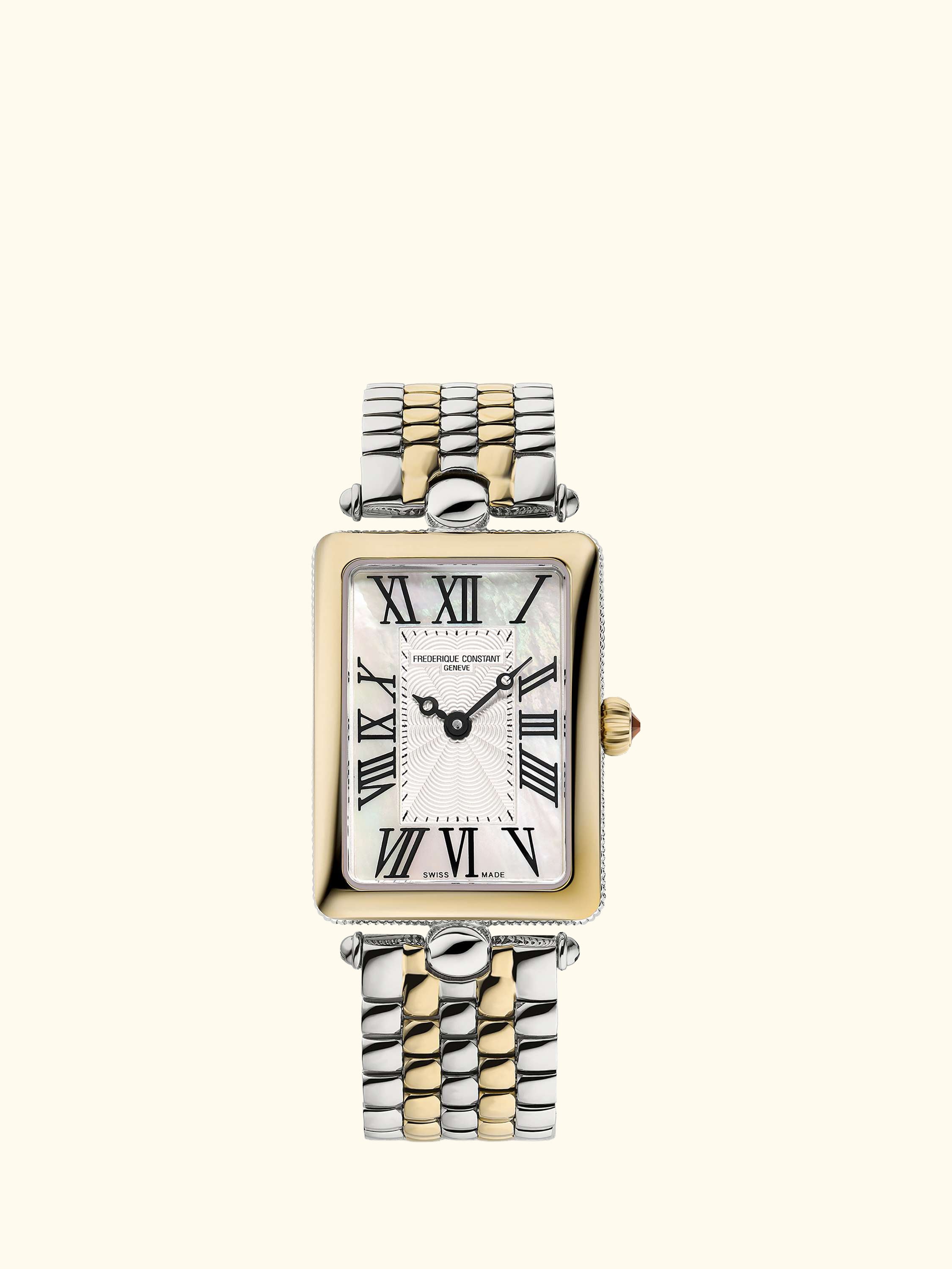 FC-200MPW2AC3B Women's Classics Art Déco Carrée Watch, Two Tone