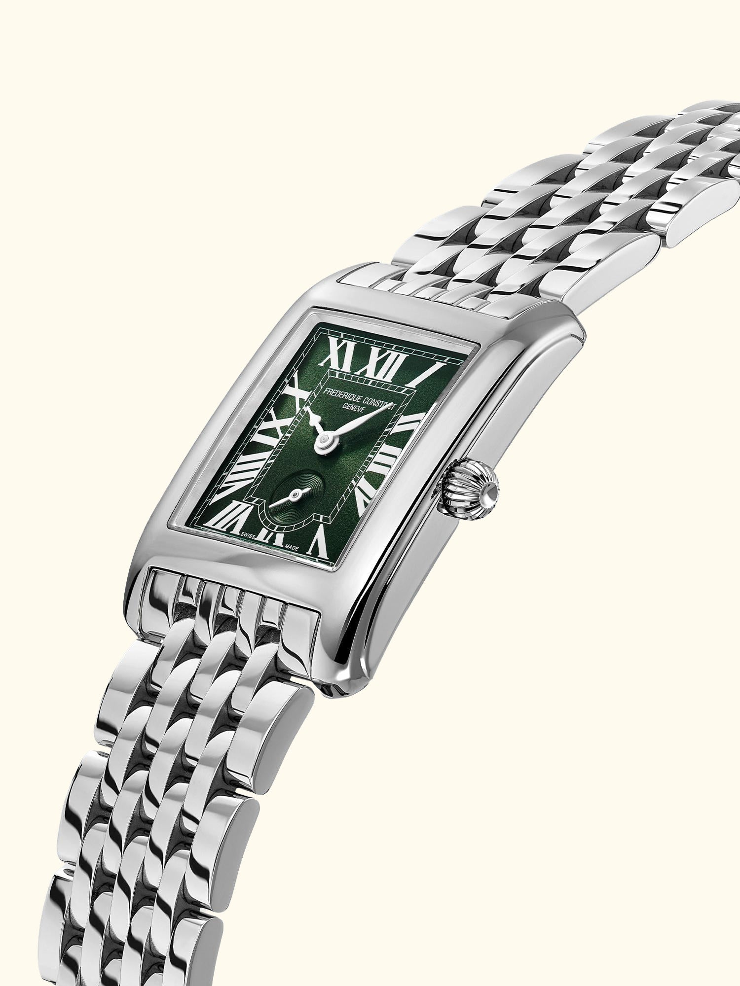 FC-235GR2C6B Ladies Slimline Bracelet Strap Watch, Green