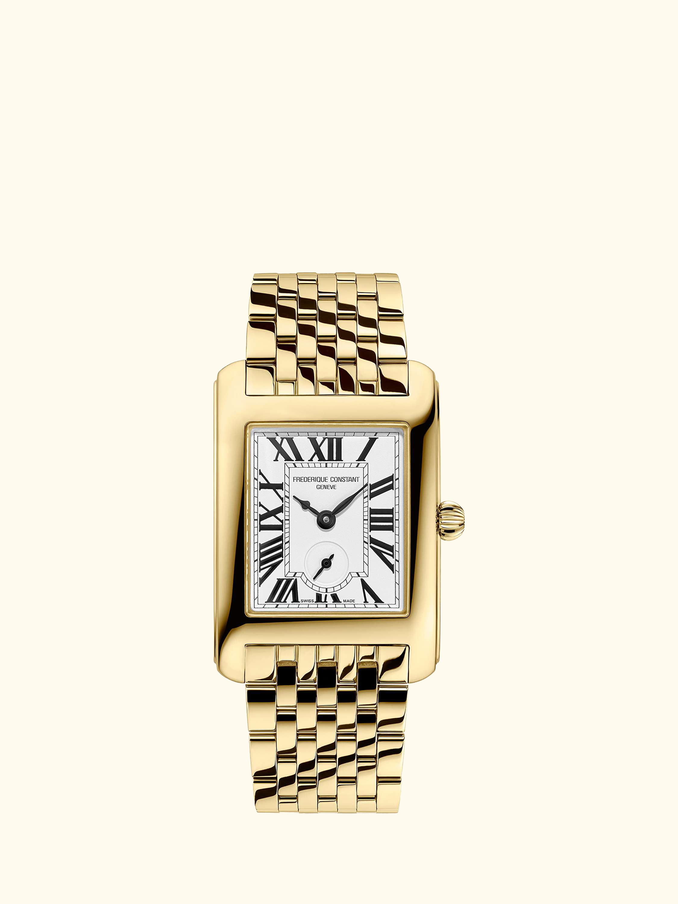 FC-235S2C5B Women's Rectangle Bracelet Strap Watch, Gold