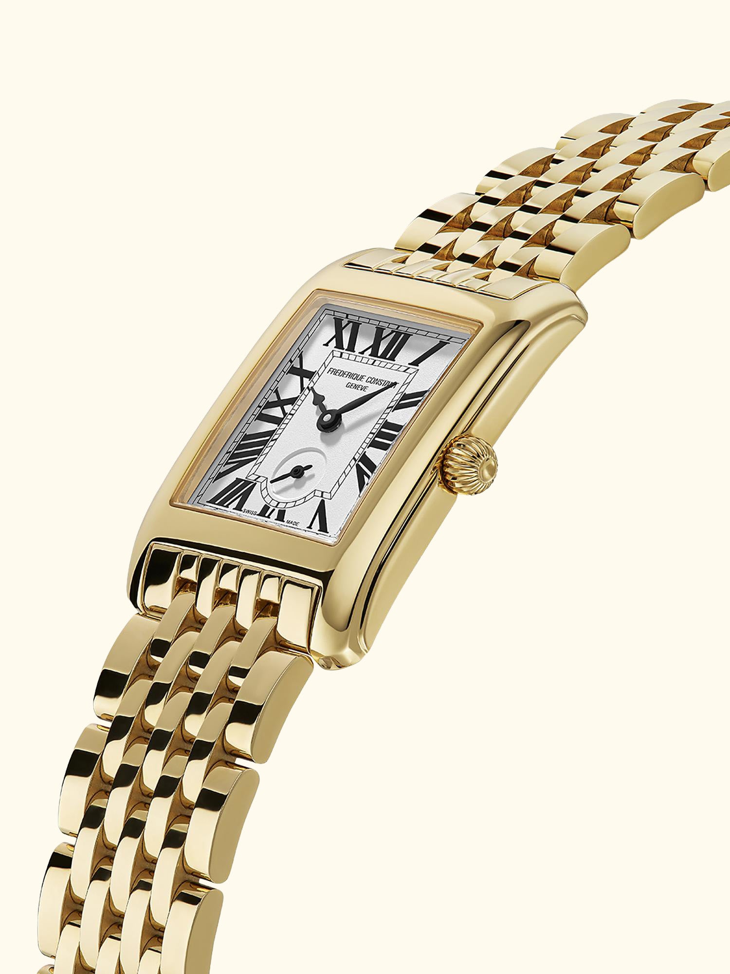 FC-235S2C5B Women's Rectangle Bracelet Strap Watch, Gold