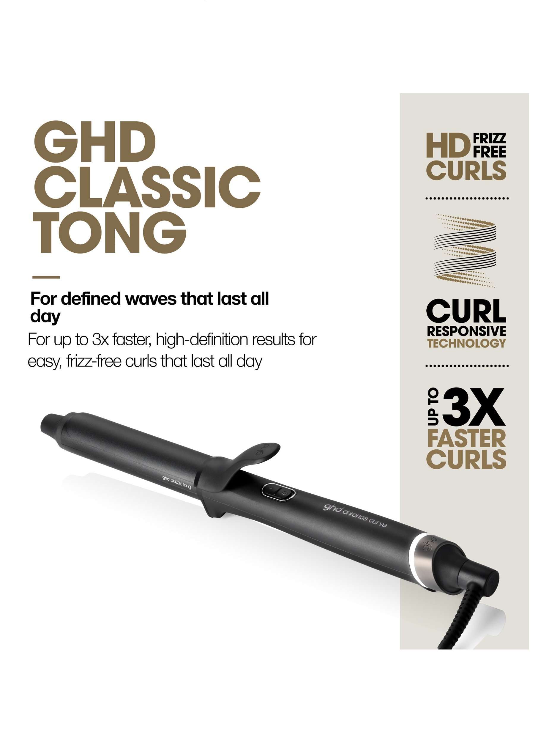 Chronos Curve Classic Tong, Black