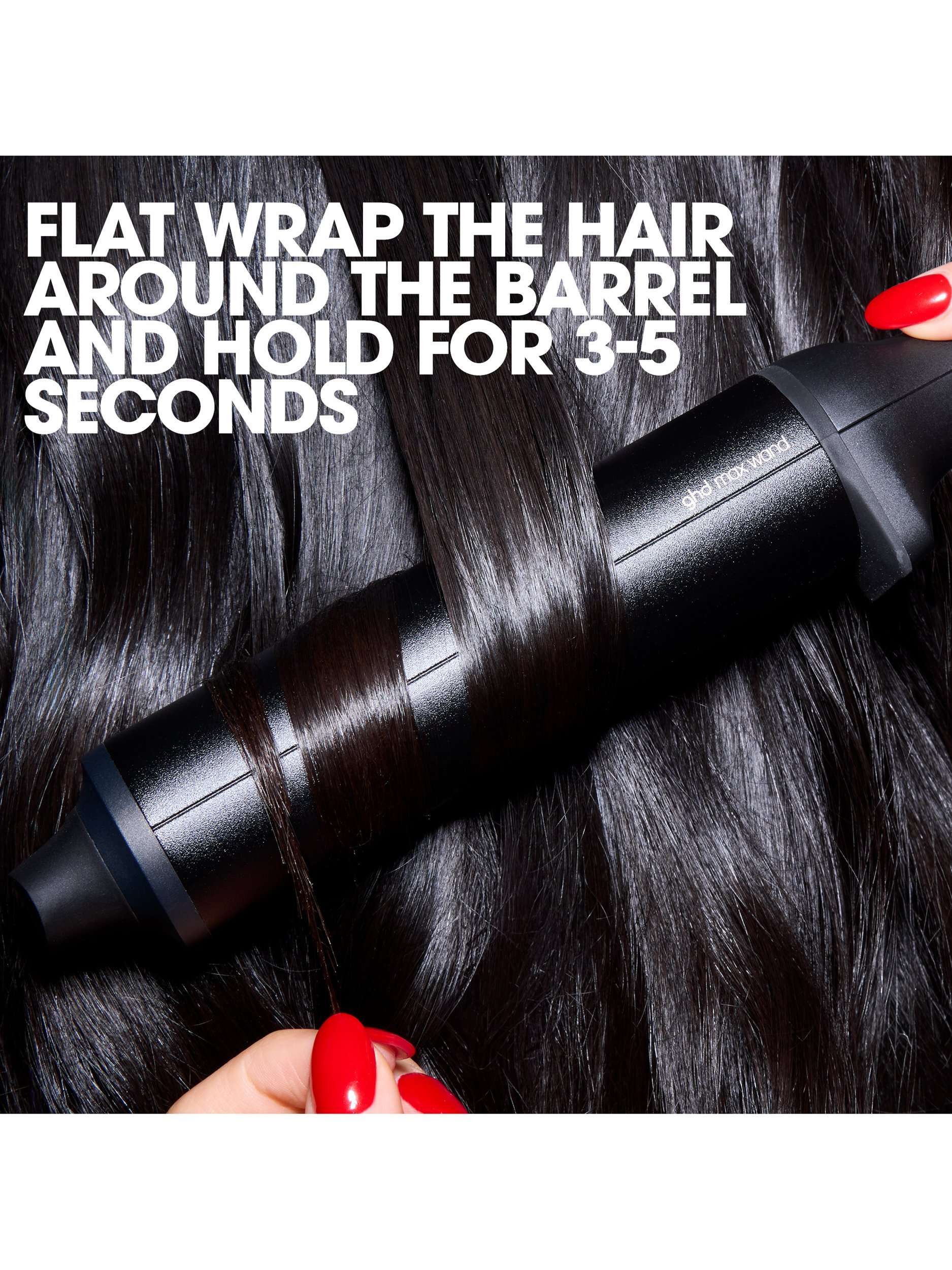 Chronos Curve Max Wand 38mm Hair Curler, Black