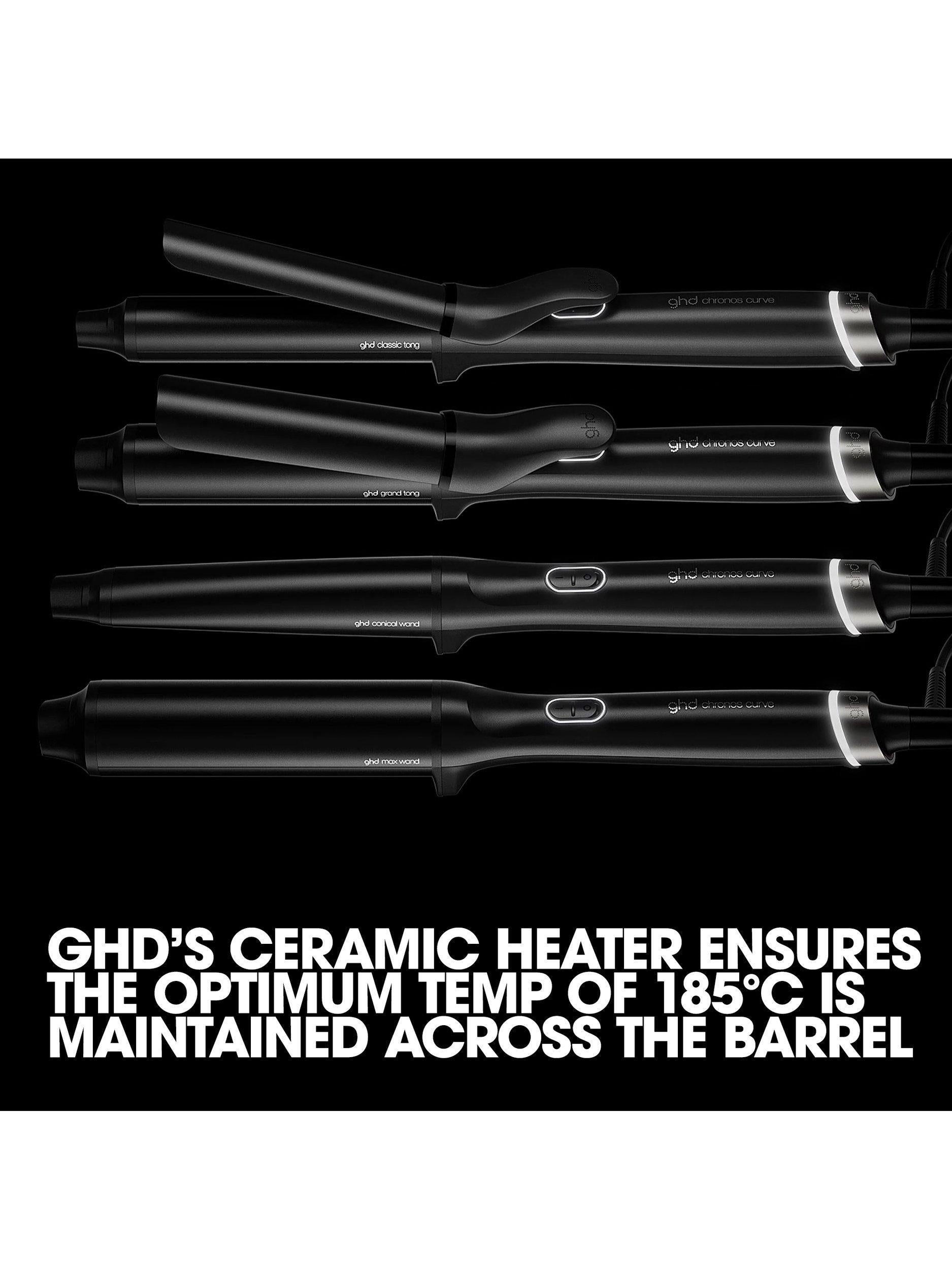 Chronos Curve Max Wand 38mm Hair Curler, Black