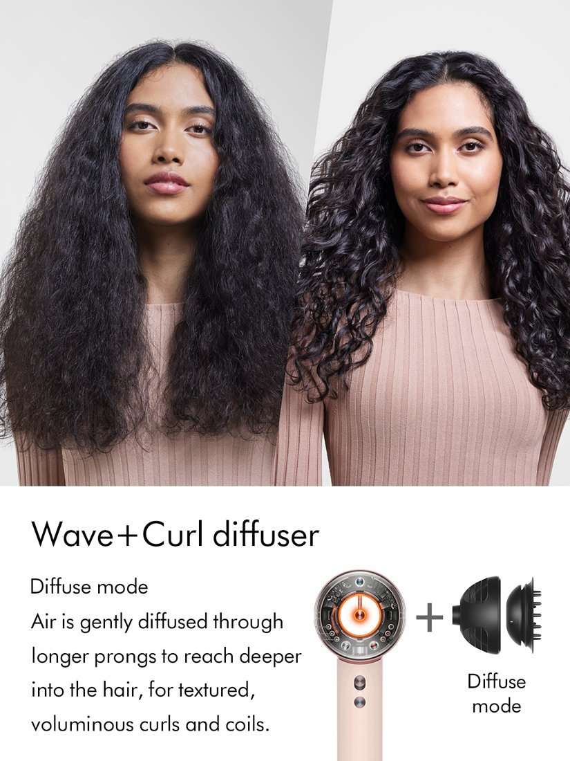 Supersonic Nural™ Curly to Coily Hair Dryer, Ceramic Pink