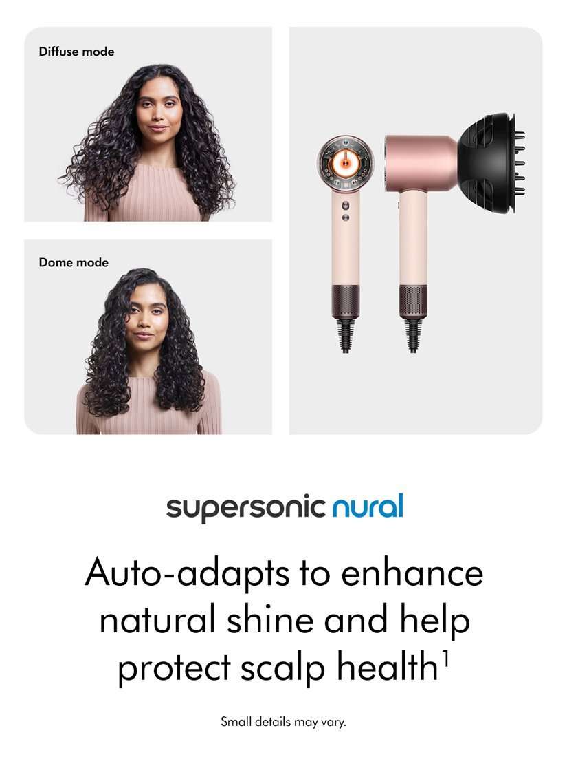 Supersonic Nural™ Curly to Coily Hair Dryer, Ceramic Pink