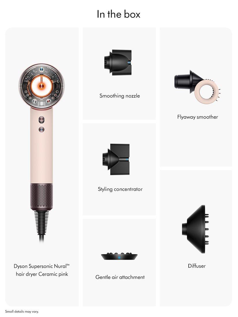 Supersonic Nural™ Straight+Wavy Hair Dryer, Ceramic Pink