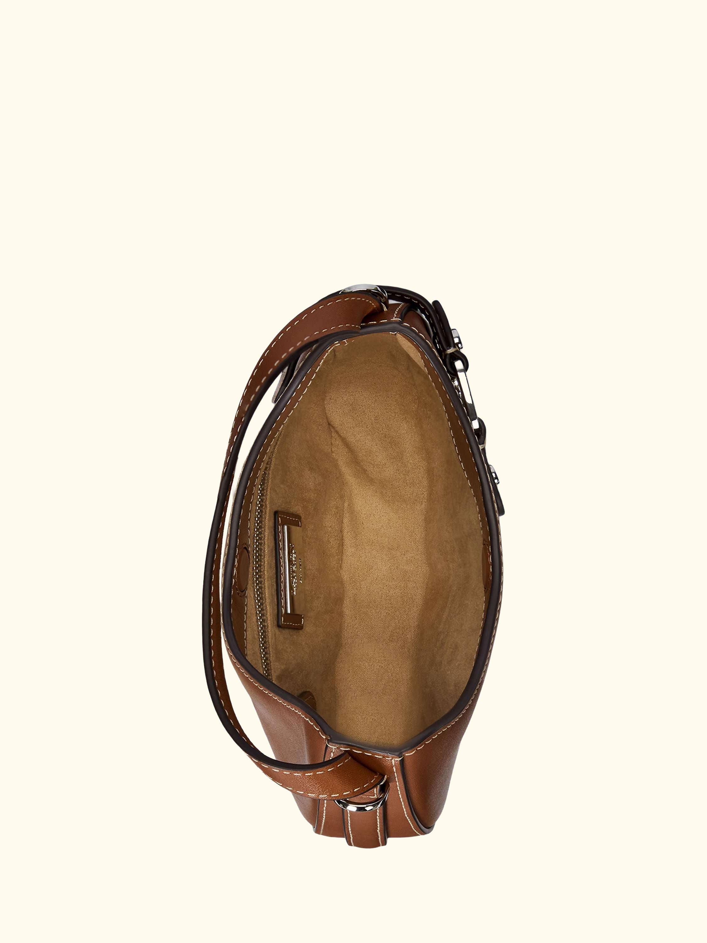 Lauren Ralph Lauren Small Tasha Leather Crossbody Bag, Tan