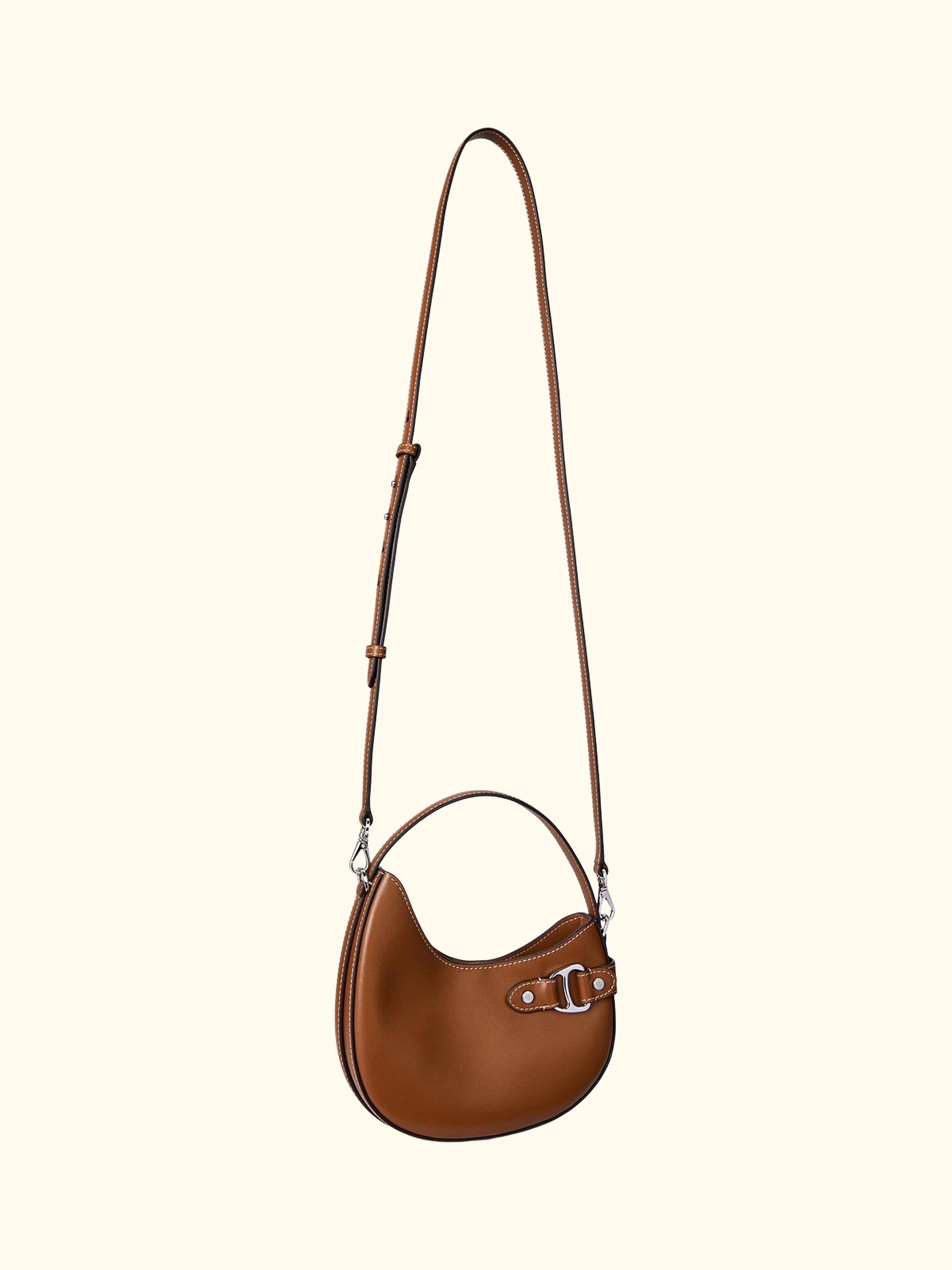 Lauren Ralph Lauren Small Tasha Leather Crossbody Bag, Tan