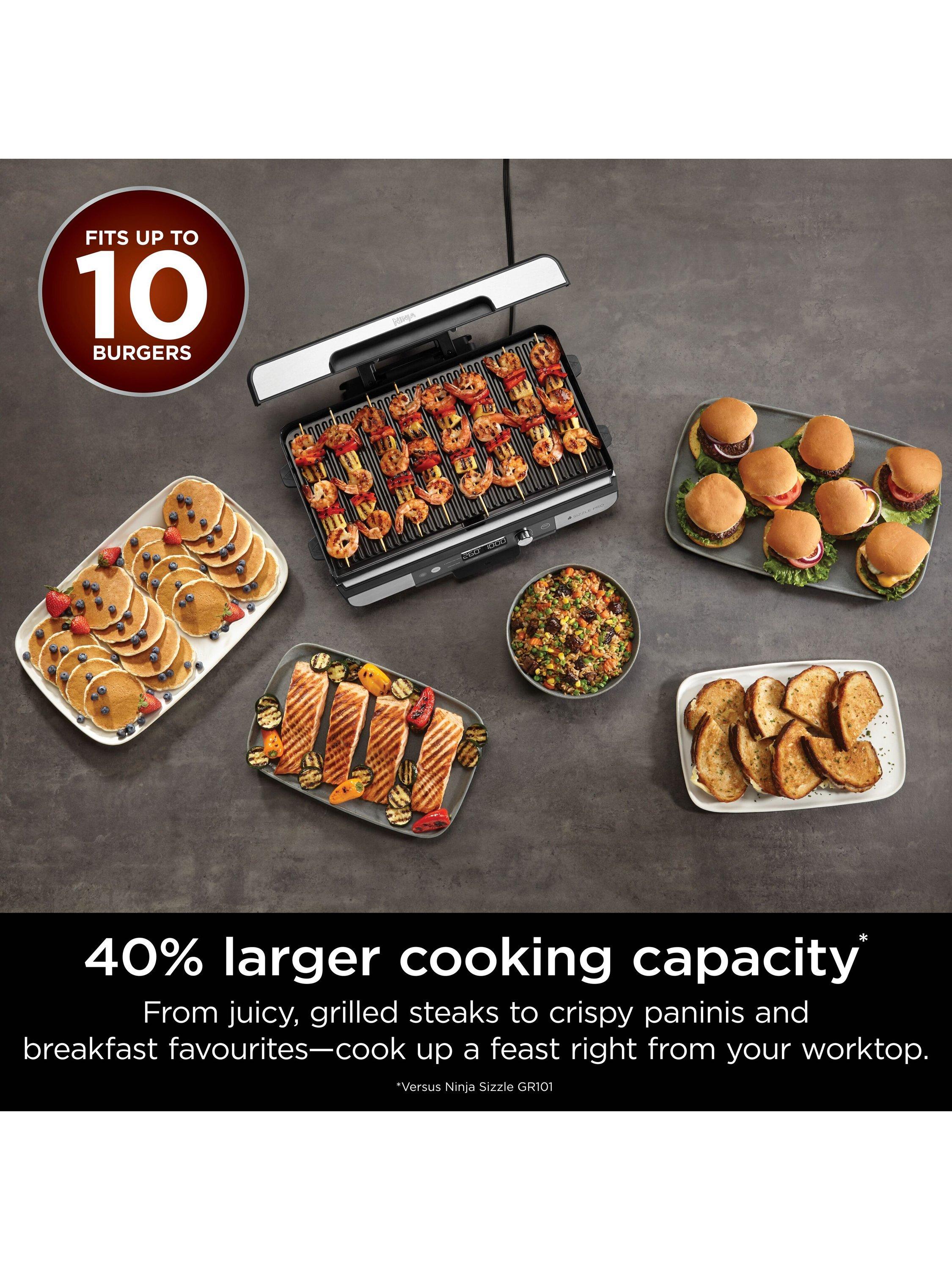 Sizzle Pro GX101UK XL Grill & Flat Plate, Black