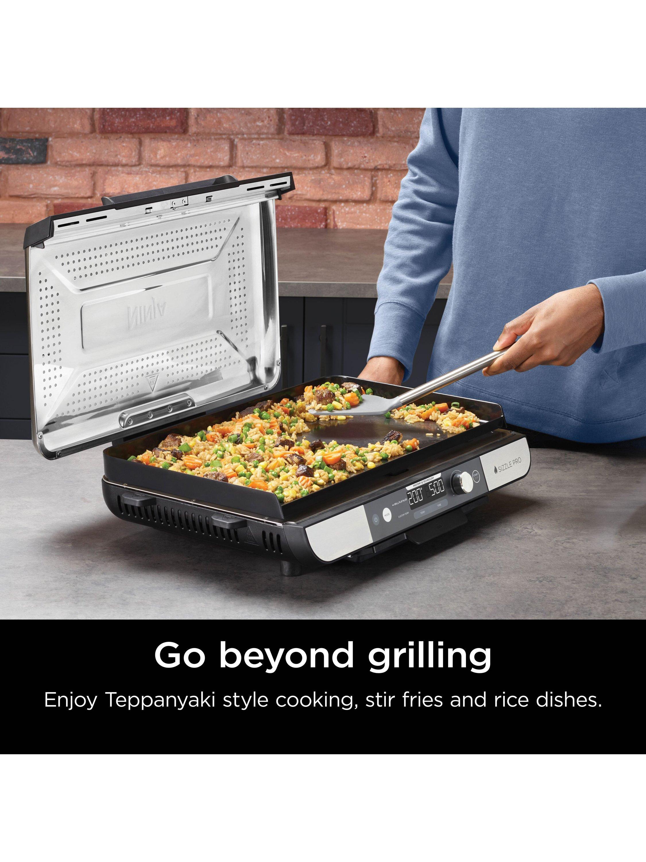 Sizzle Pro GX101UK XL Grill & Flat Plate, Black