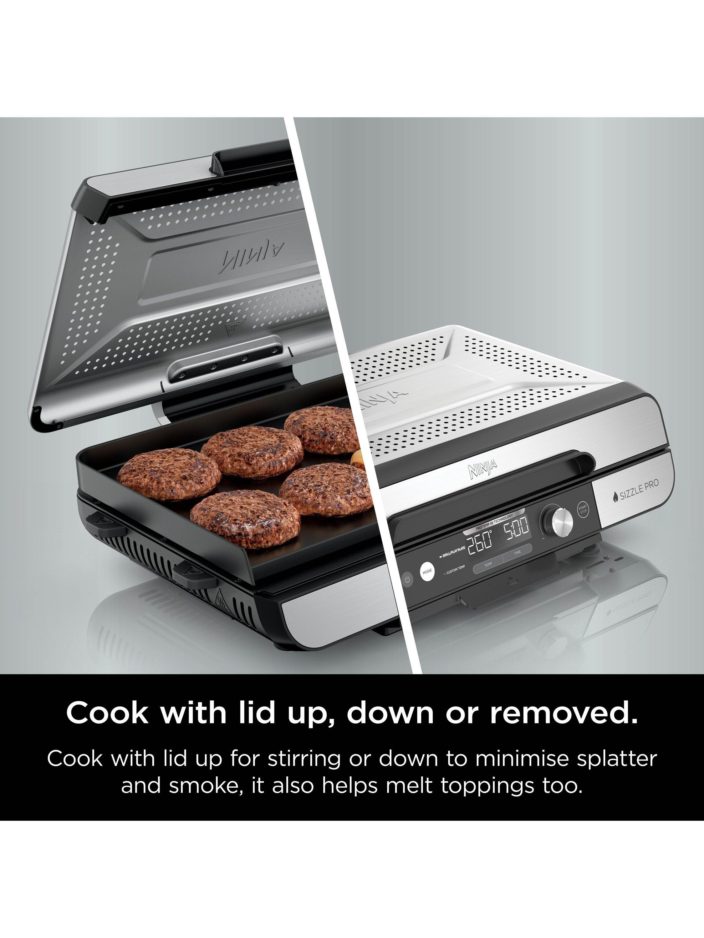 Sizzle Pro GX101UK XL Grill & Flat Plate, Black