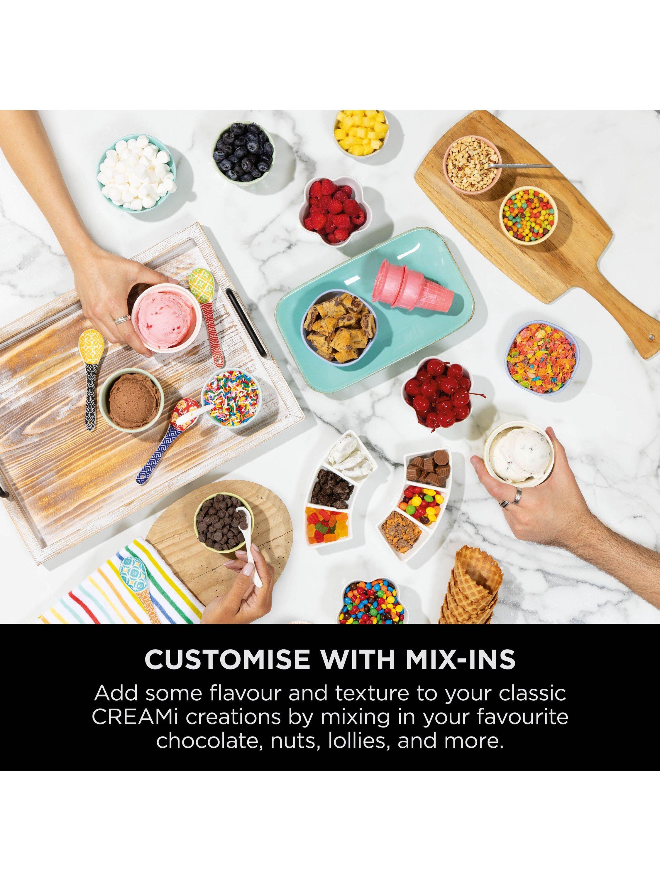 CREAMi Scoop & Swirl NC701UK 13-in-1 Ice Cream & Soft Serve Maker, Silver