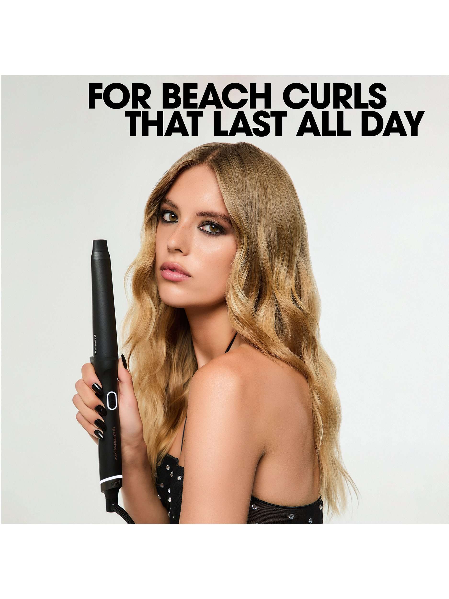 Chronos Curve Conical Wand Hair Curler, Black