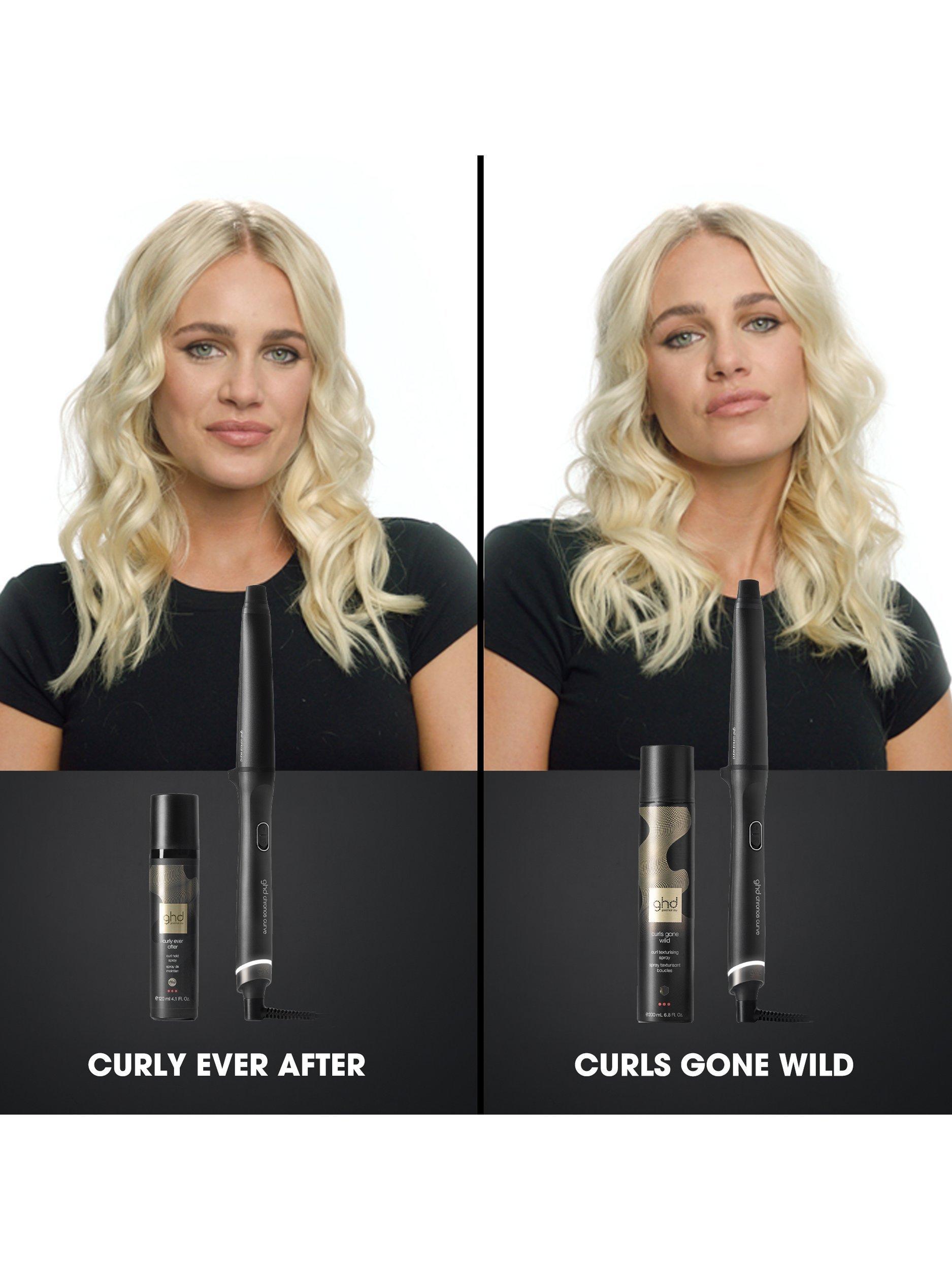 Chronos Curve Conical Wand Hair Curler, Black