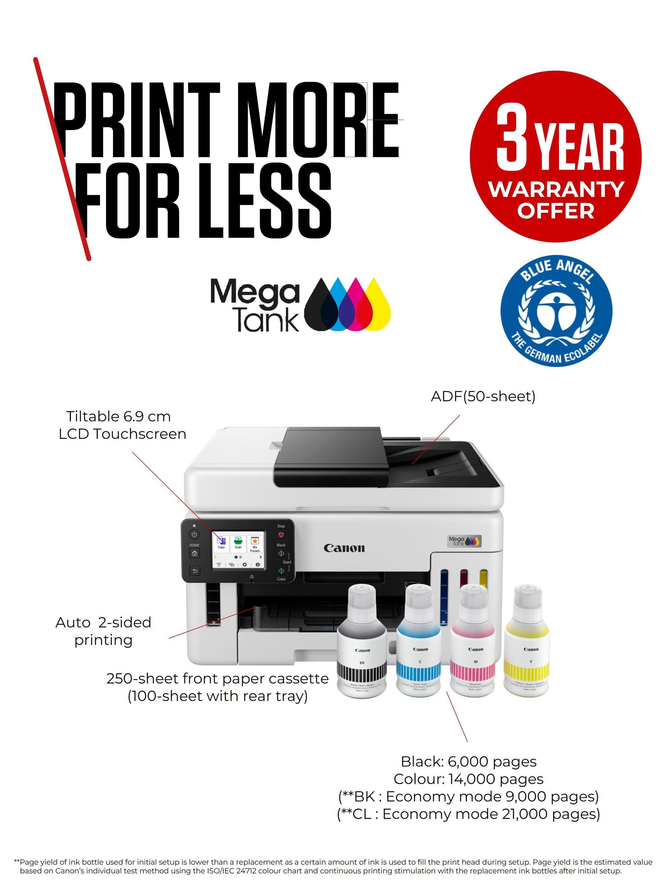 MAXIFY GX6150 All-In-One Wireless Wi-Fi Printer, White