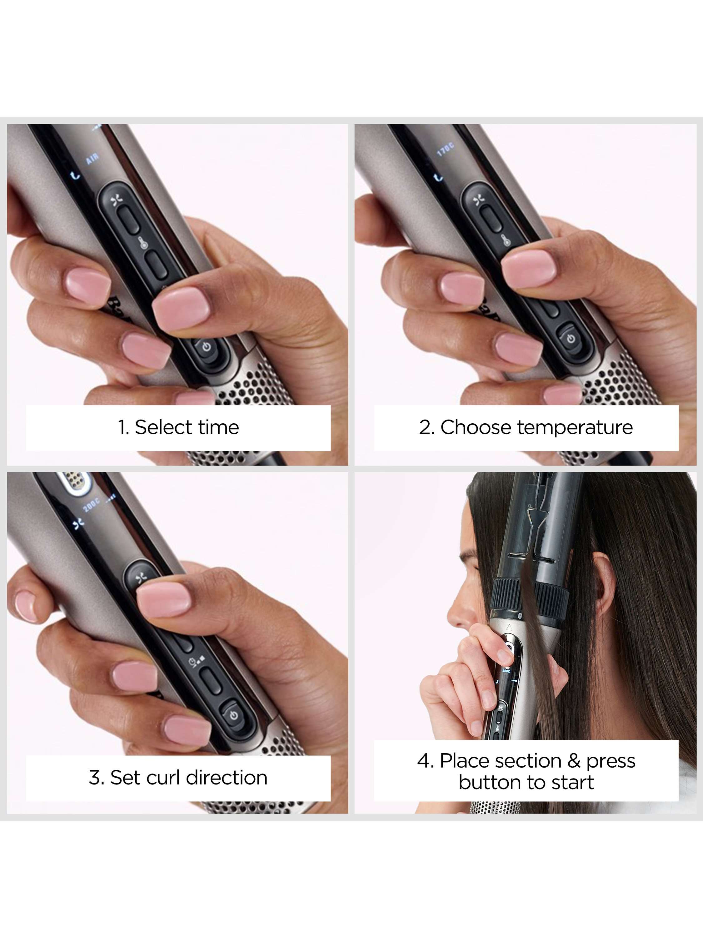 Style Secret Air Automatic Rotating Curler & Waver, Silver