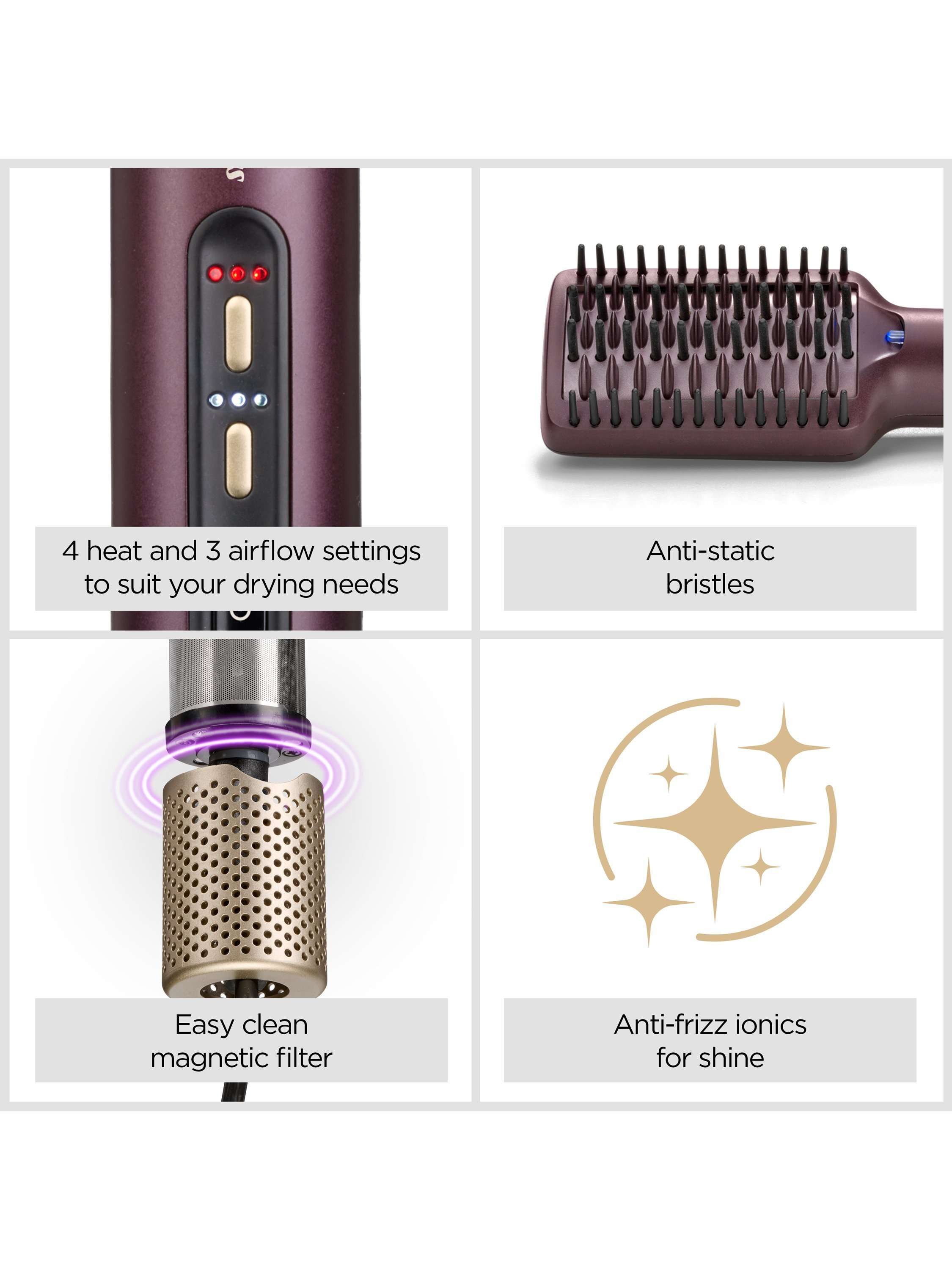 Air Power Smooth Hair Styler, Purple