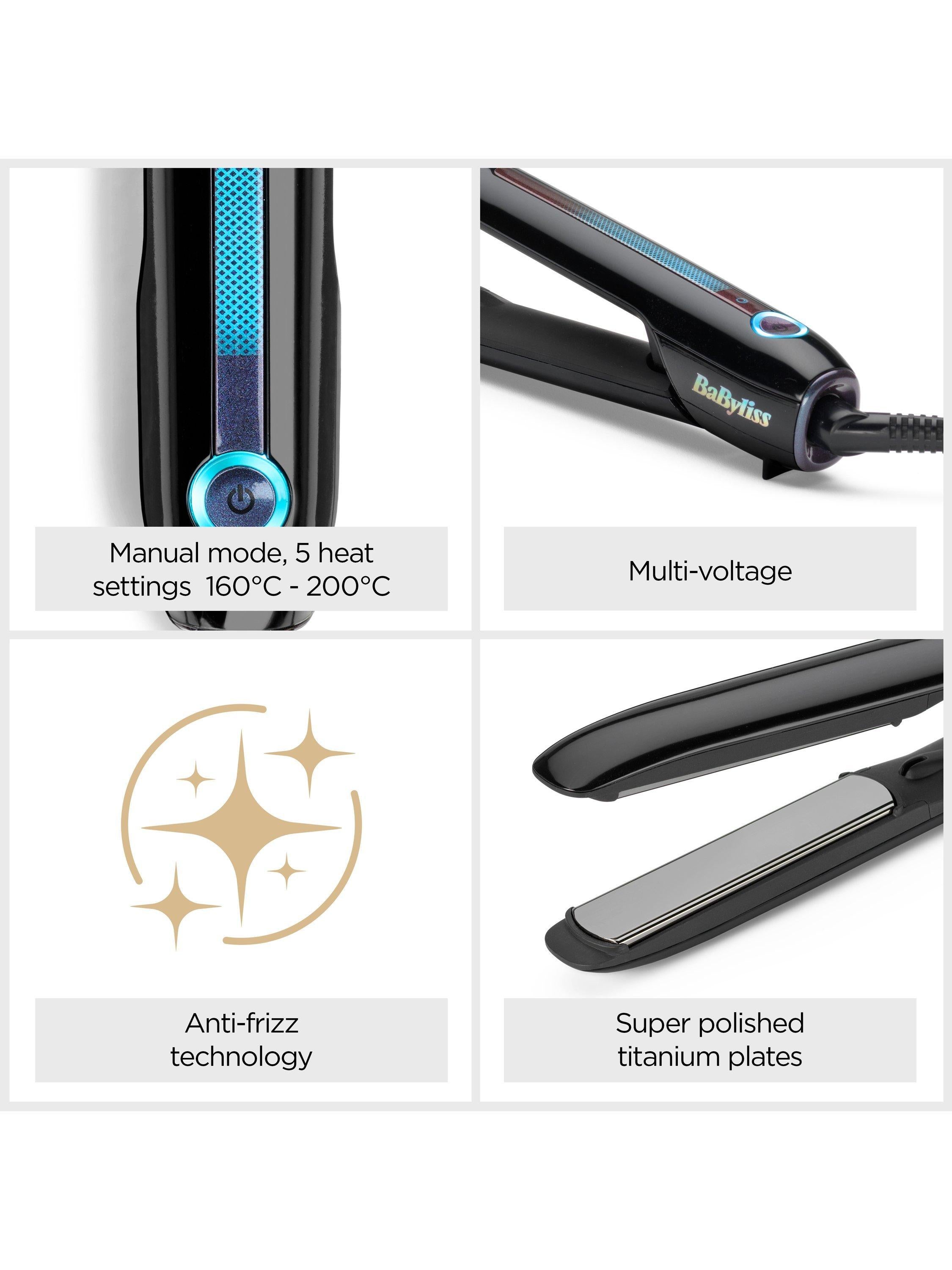 Sensor Protect Styler Intelligent Hair Straighteners, Black