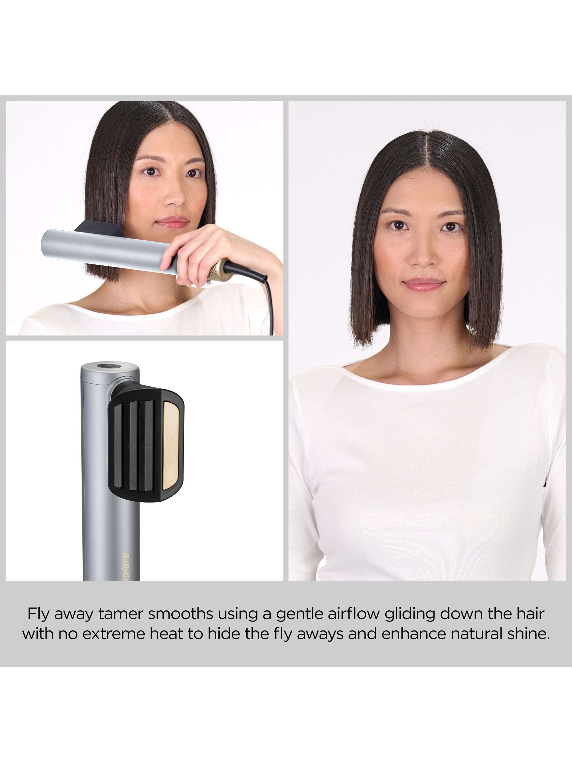 Air Wand Limited Edition Hair Dryer, Smoothing & Volumising All-in-One, Silver