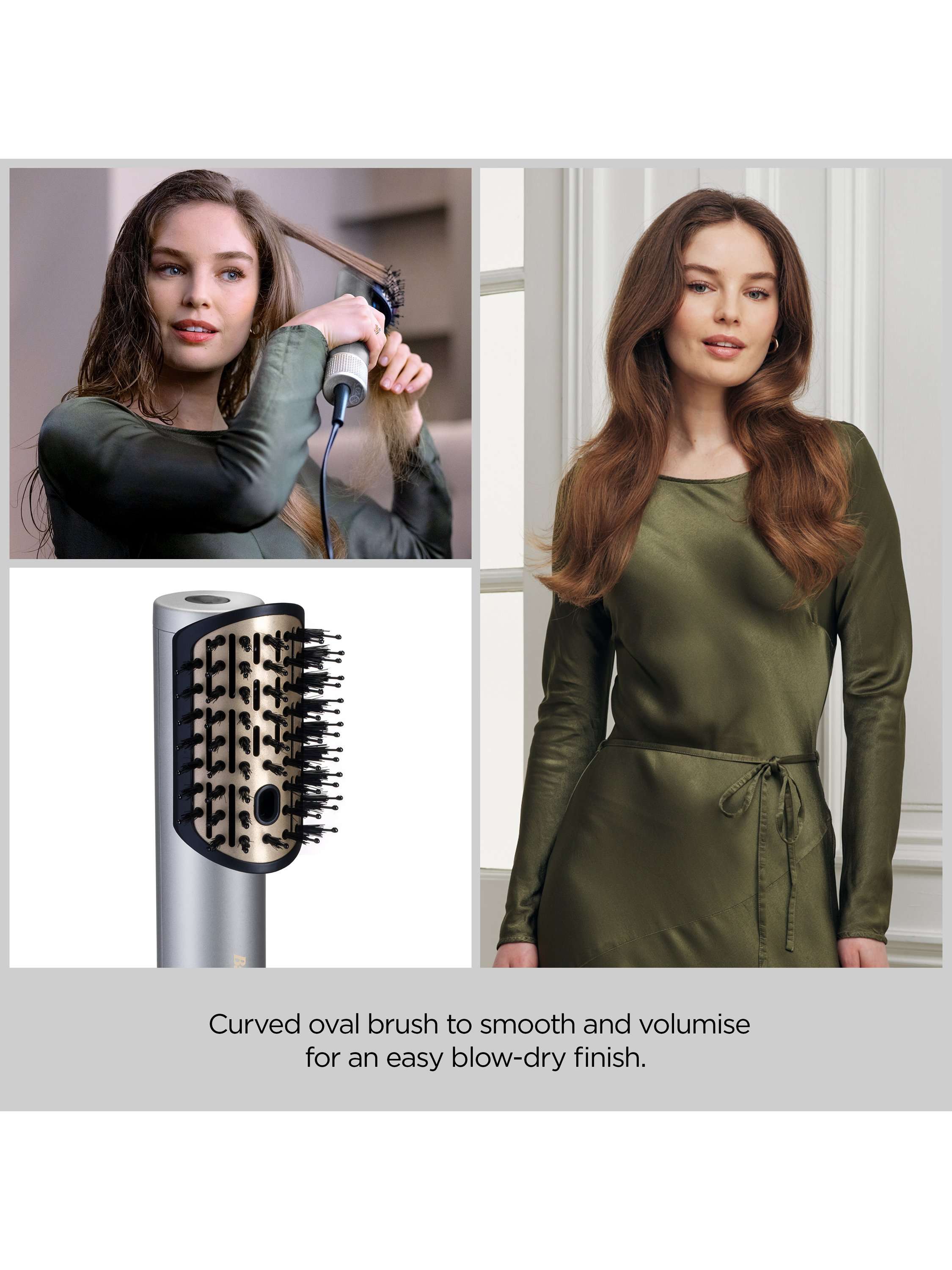 Air Wand Limited Edition Hair Dryer, Smoothing & Volumising All-in-One, Silver