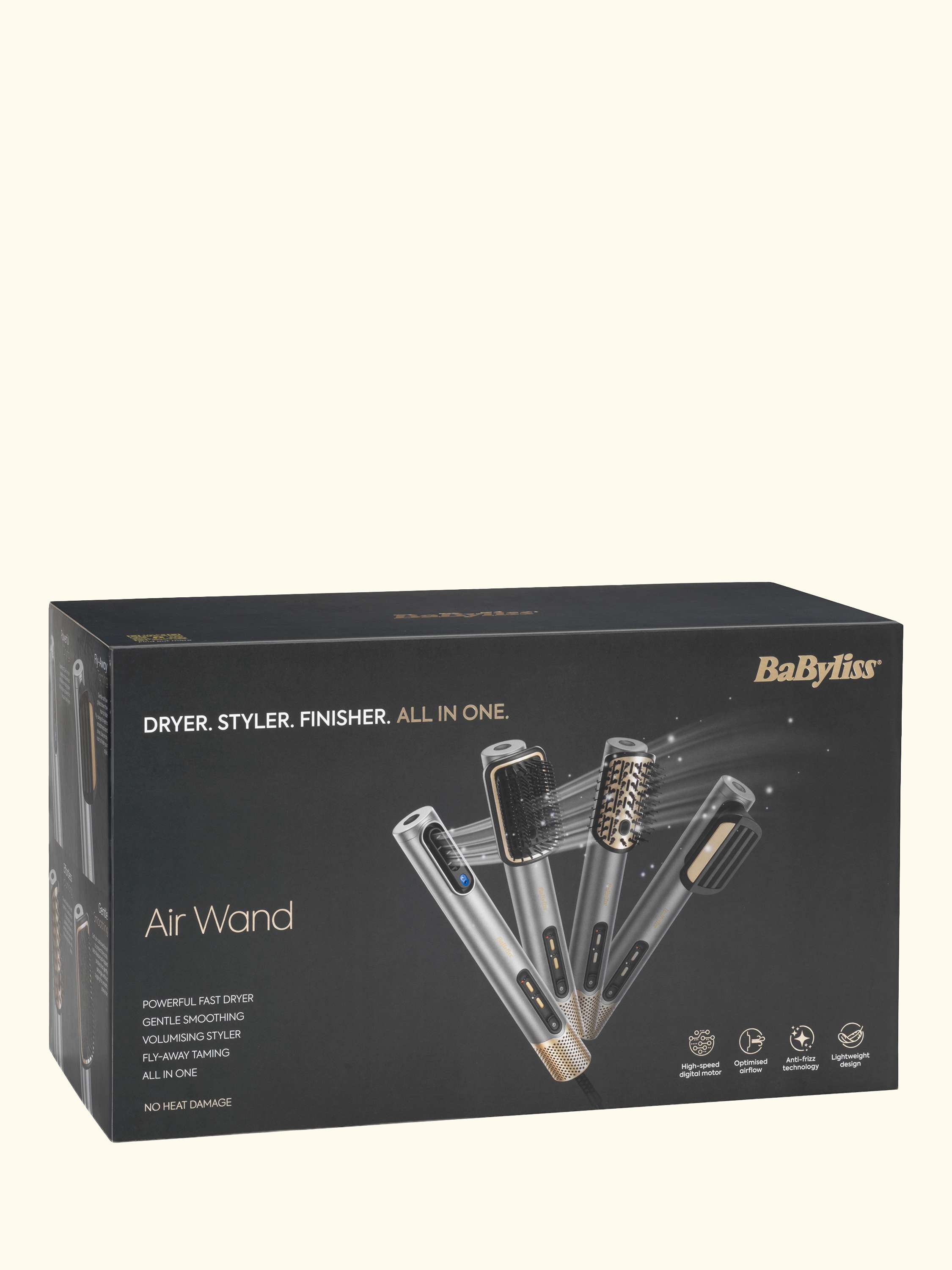 Air Wand Limited Edition Hair Dryer, Smoothing & Volumising All-in-One, Silver