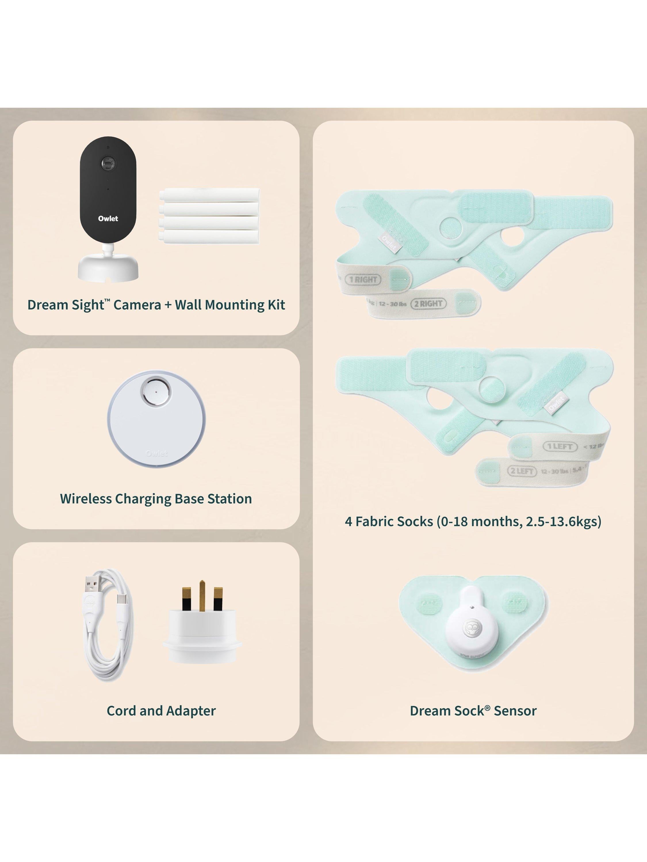 Dream Duo Sock & Dream Sight Baby Monitor, Bedtime Blue